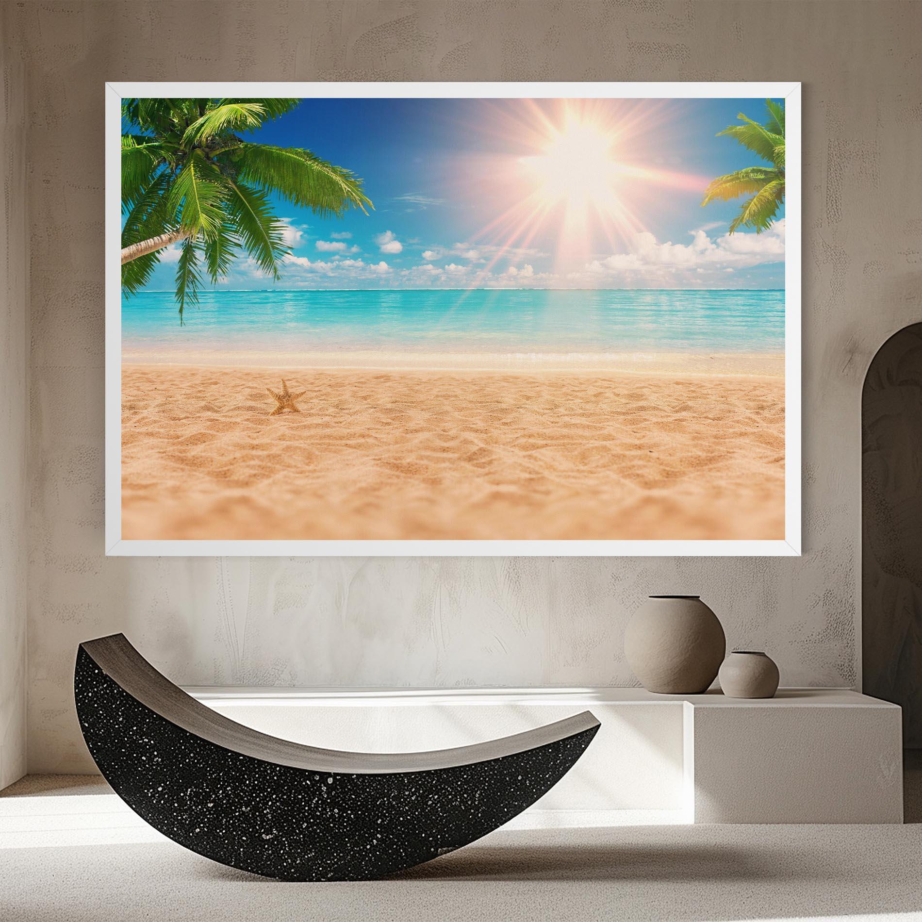 Vászonkép Exotic Beach Ocean mockup 8