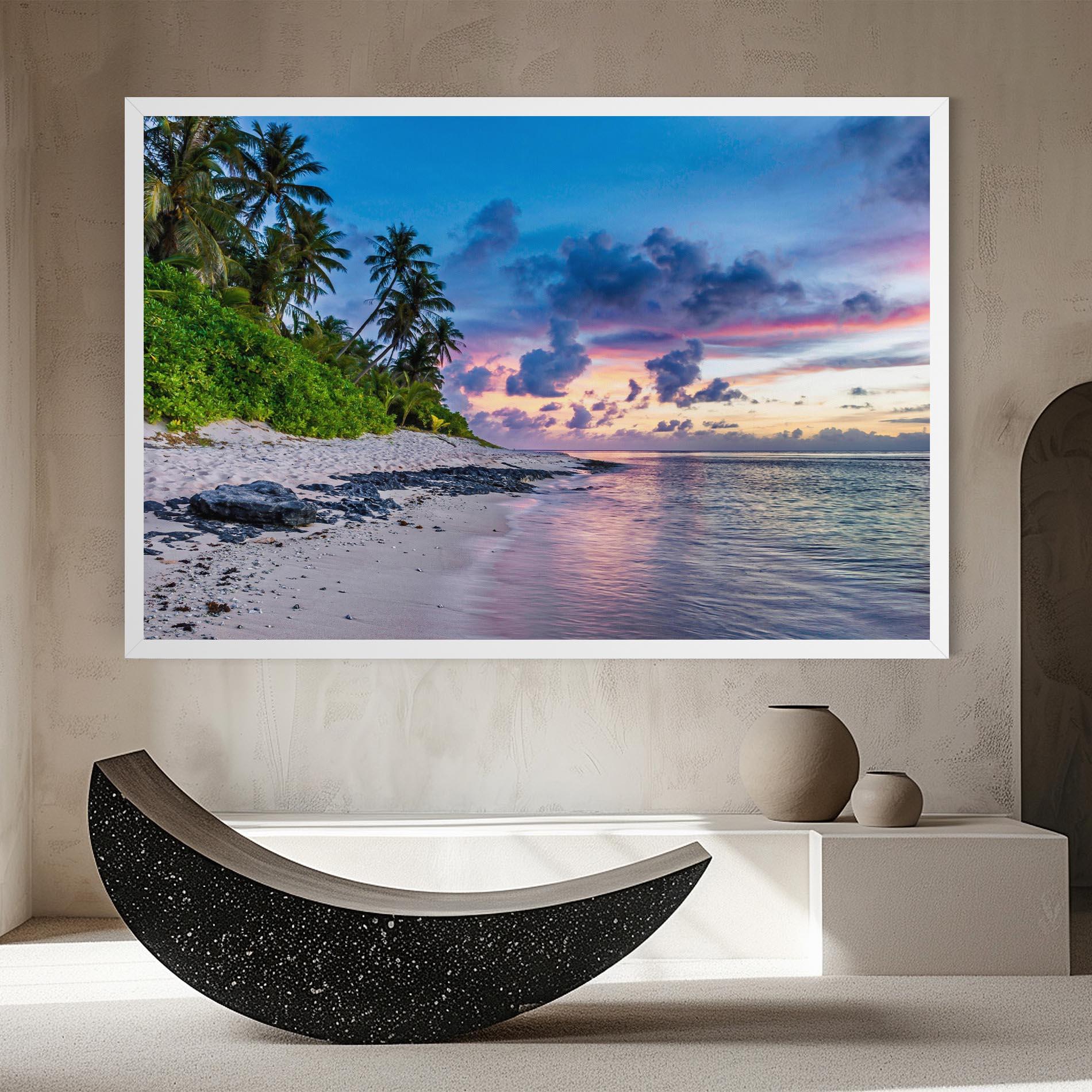 Vászonkép Purple Blue Beach mockup 8