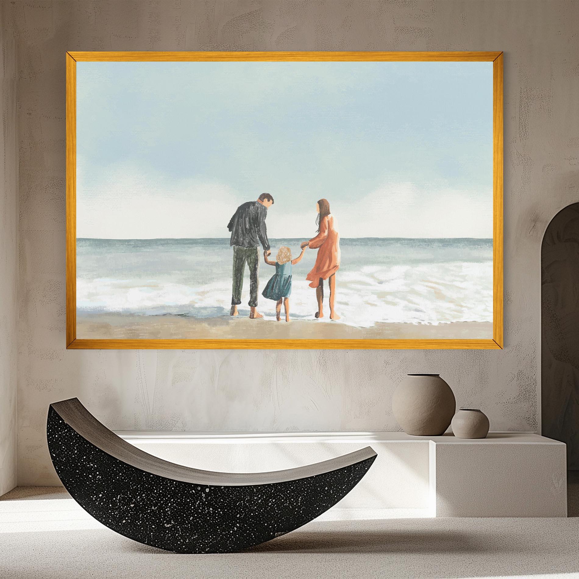 Vászonkép Beach Family mockup 8
