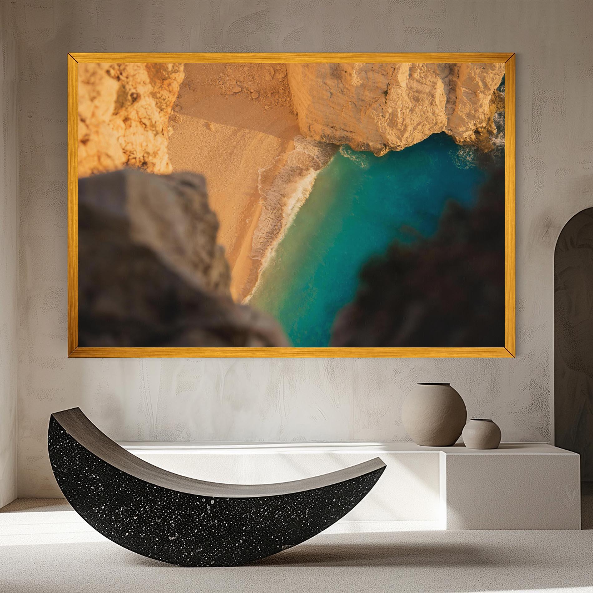 Vászonkép Blue Beach Water mockup 8