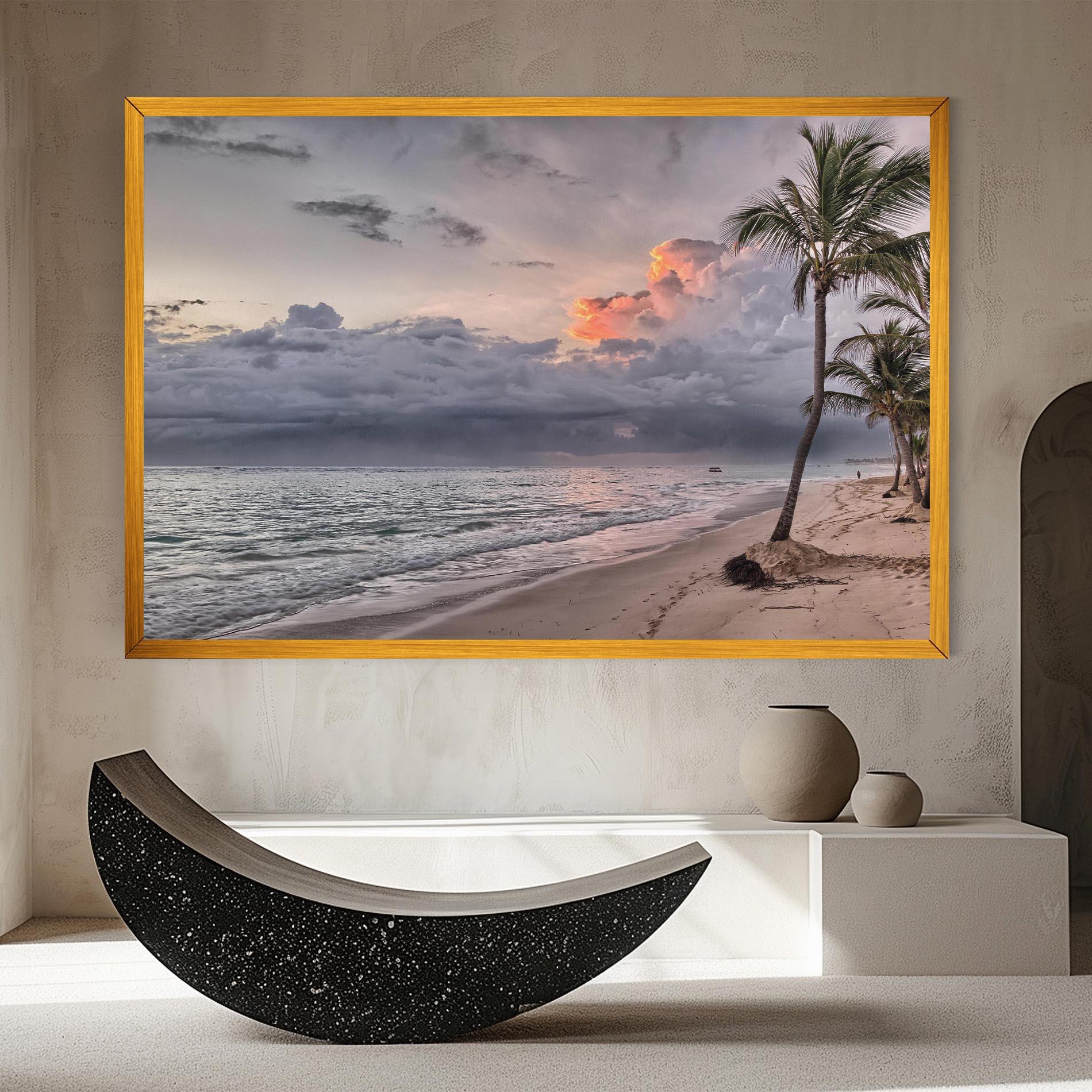 Vászonkép Cloudy Beach mockup 8