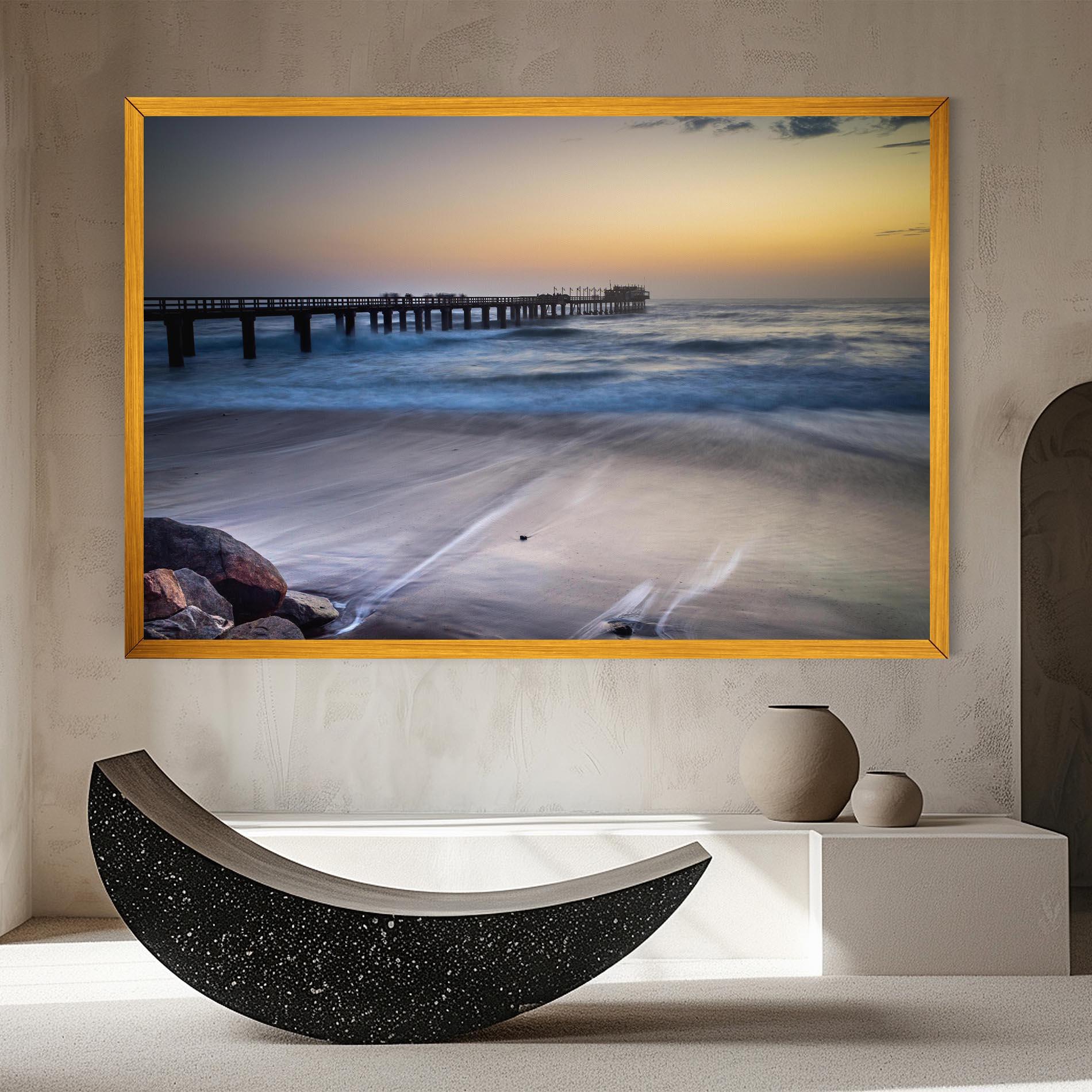 Vászonkép Empty Pretty Beach mockup 8