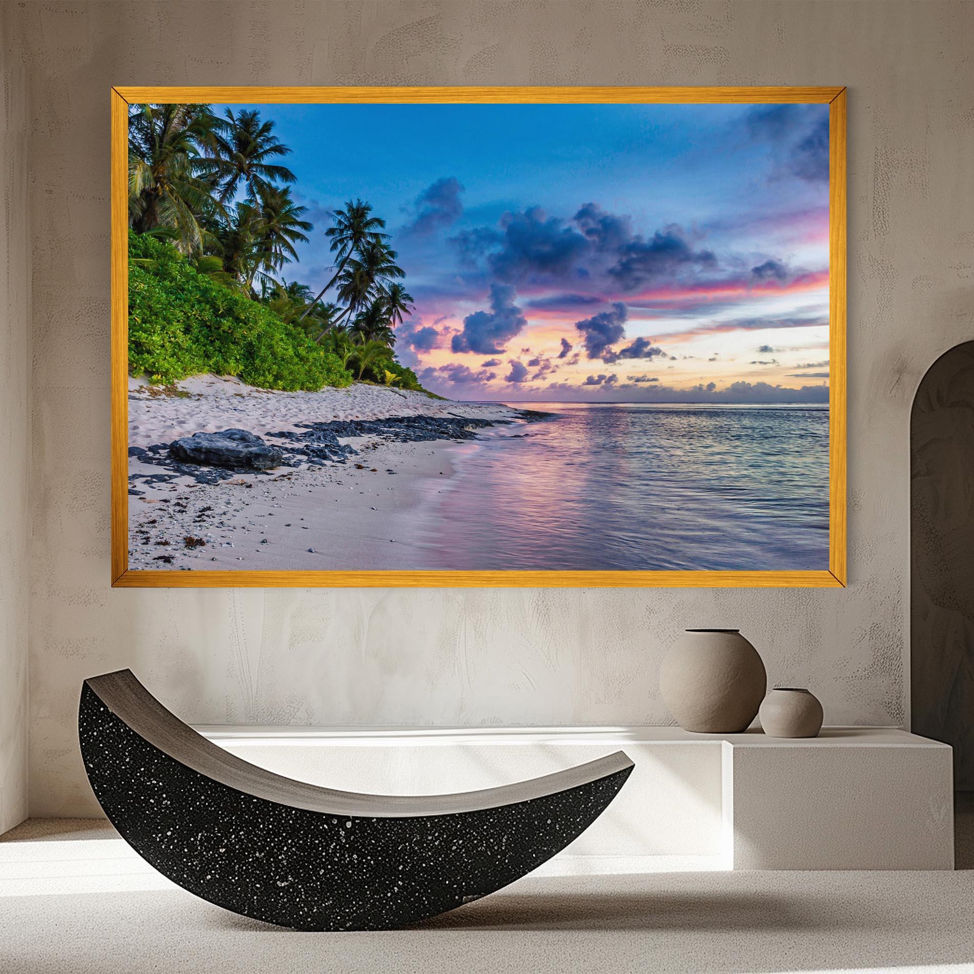 Vászonkép Purple Blue Beach mockup 8