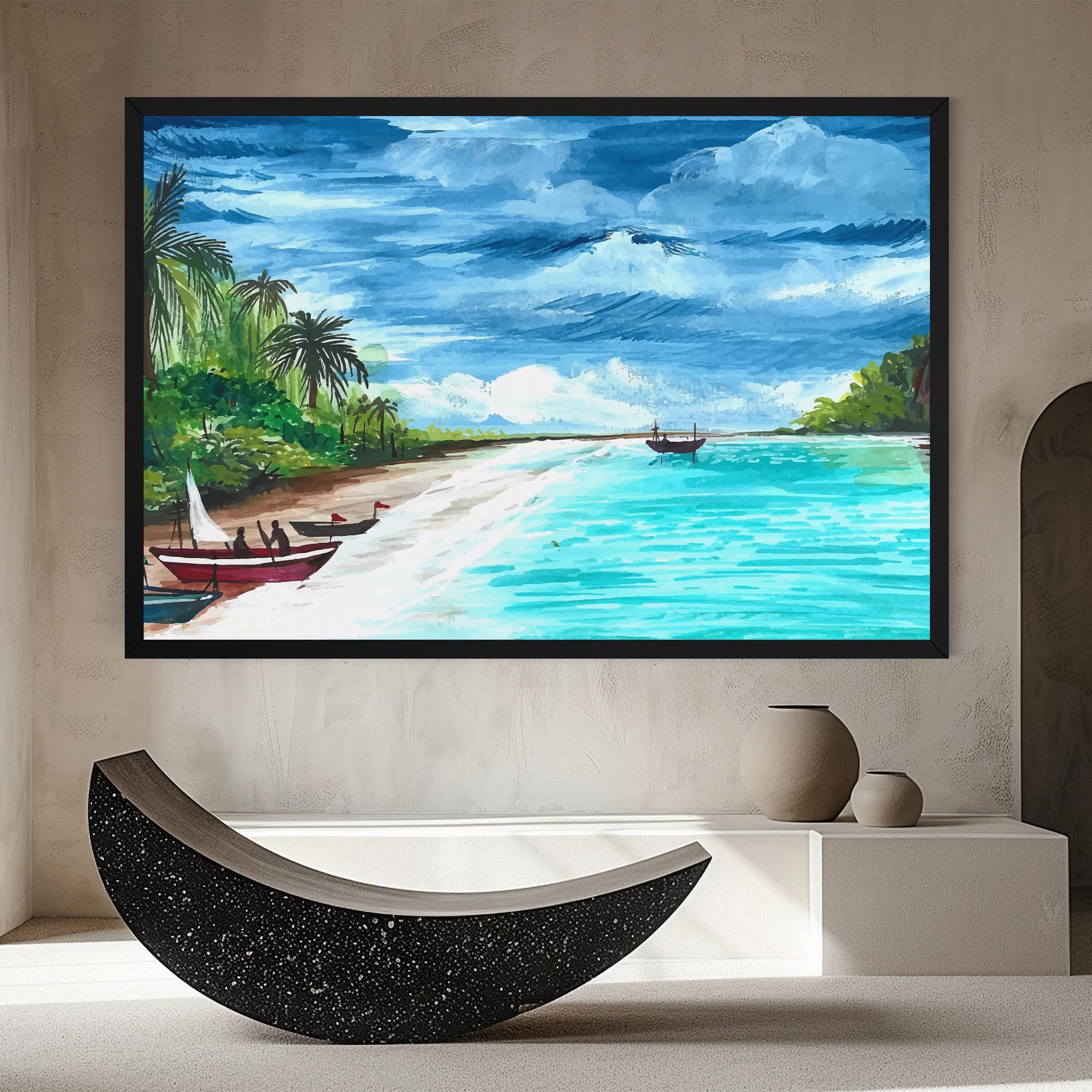 Beach Painting Art mockup 8