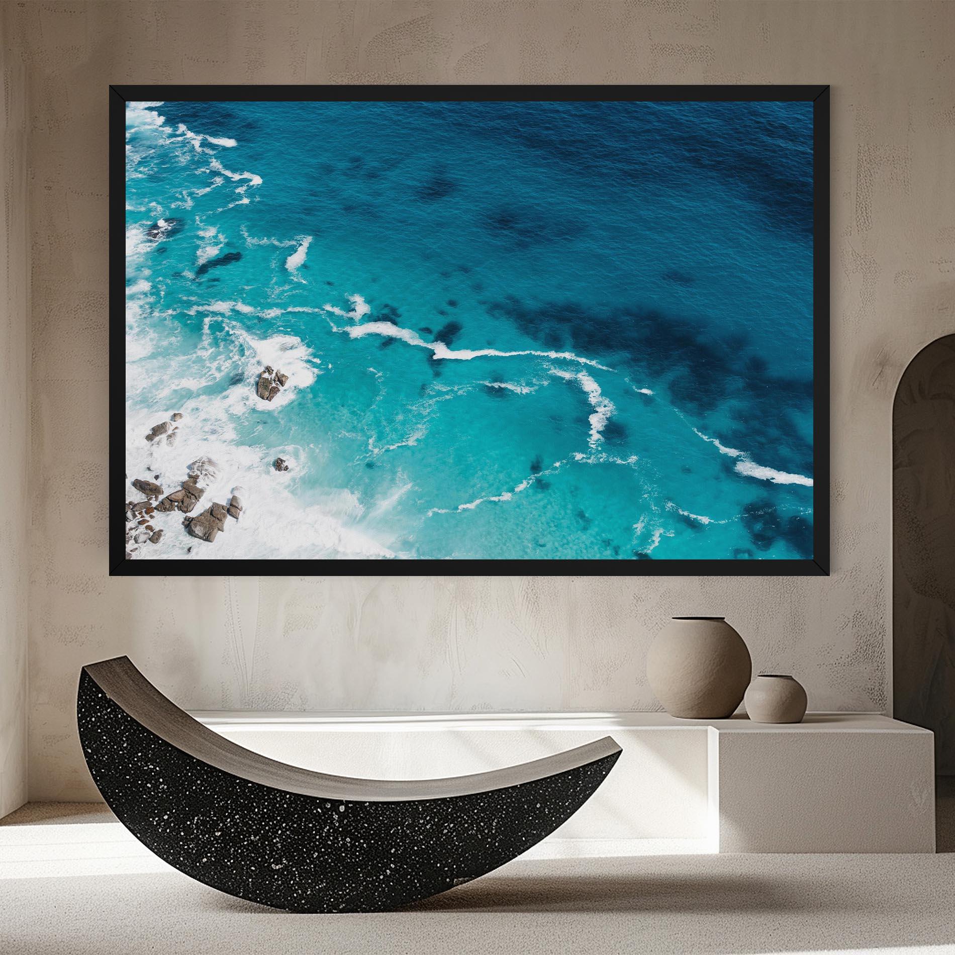 Vászonkép Blue Water Beach mockup 8