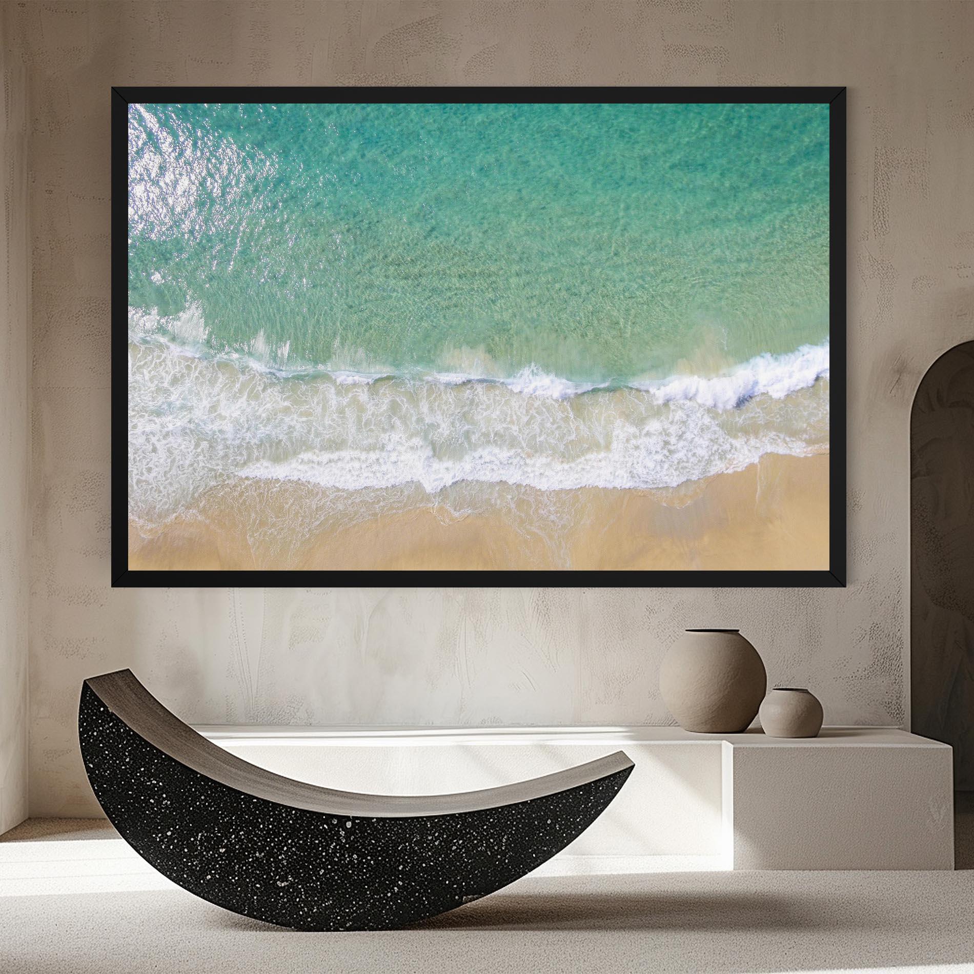 Vászonkép Blue Waves Beach mockup 8