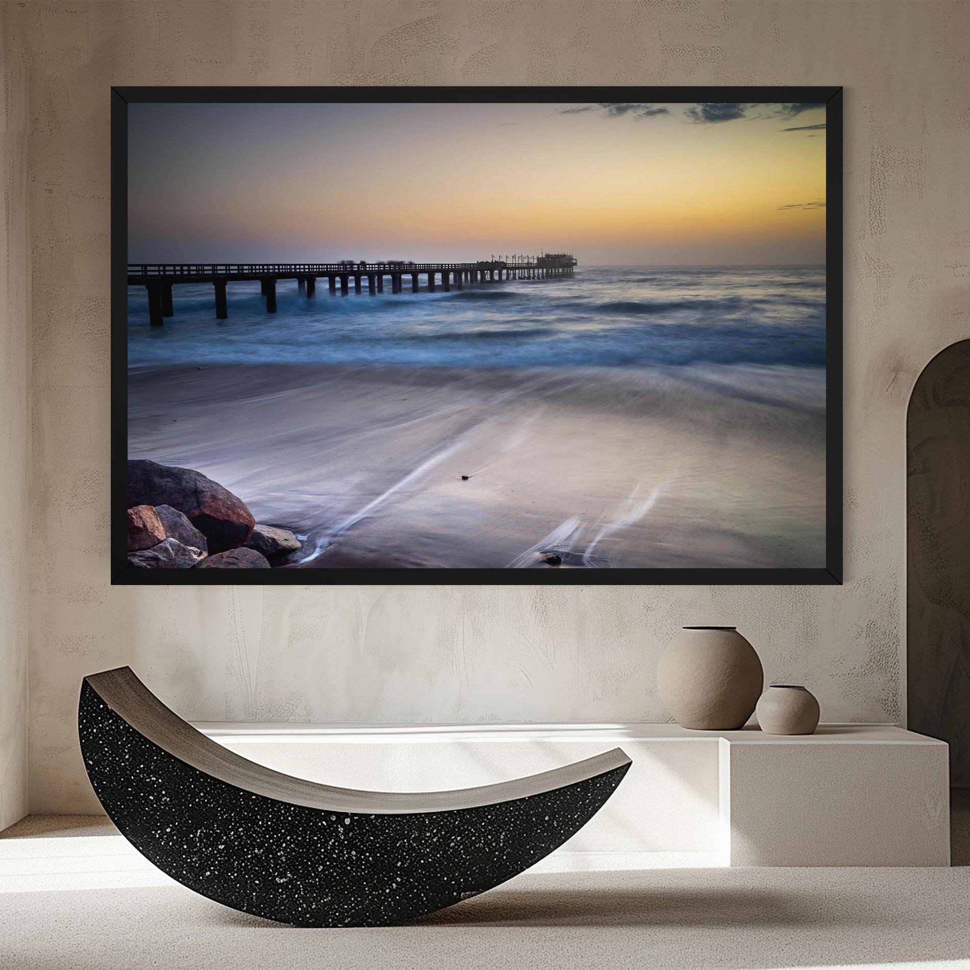 Vászonkép Empty Pretty Beach mockup 8