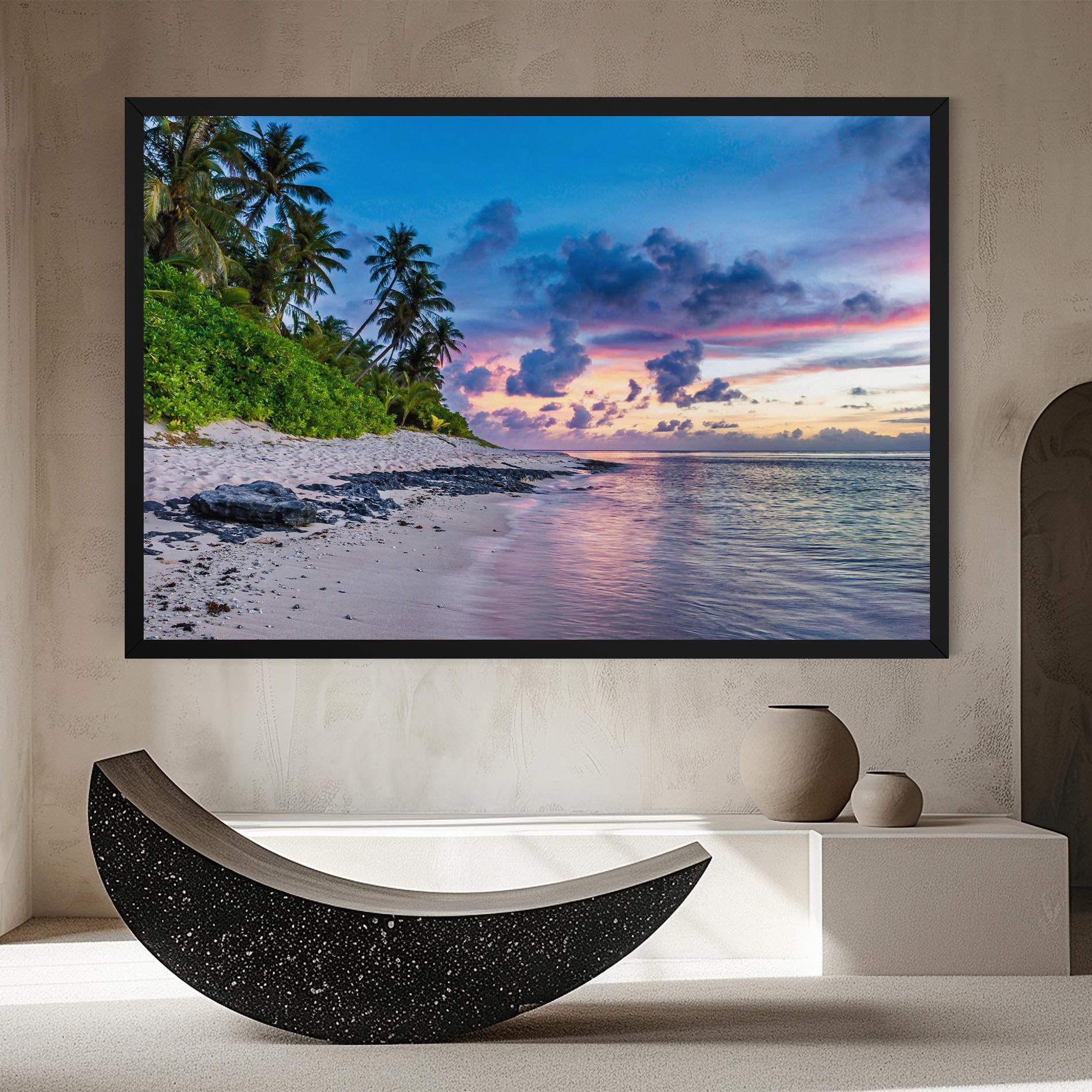 Vászonkép Purple Blue Beach mockup 8