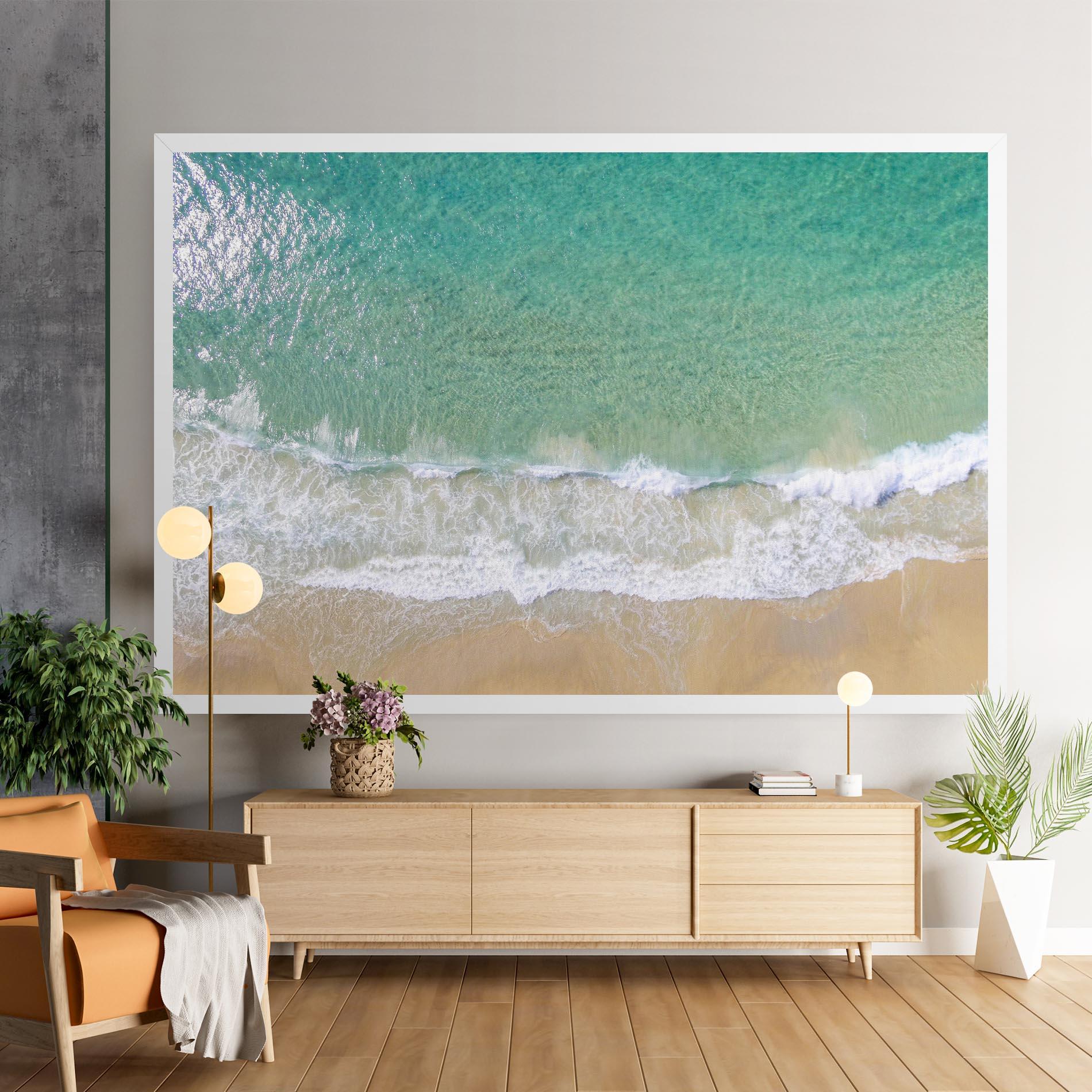 Vászonkép Blue Waves Beach mockup 9