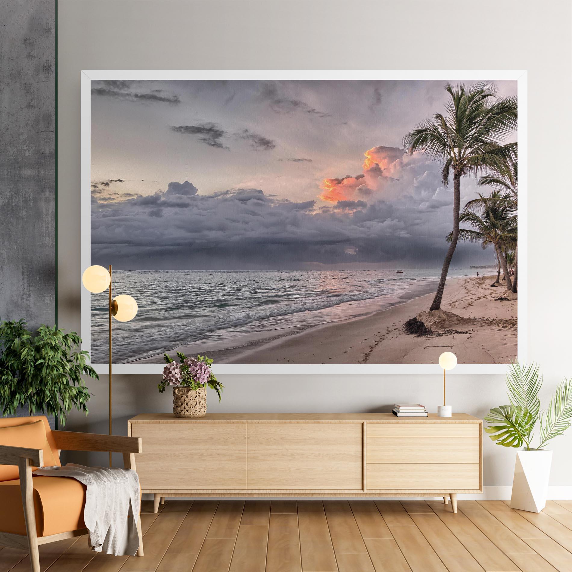 Vászonkép Cloudy Beach mockup 9