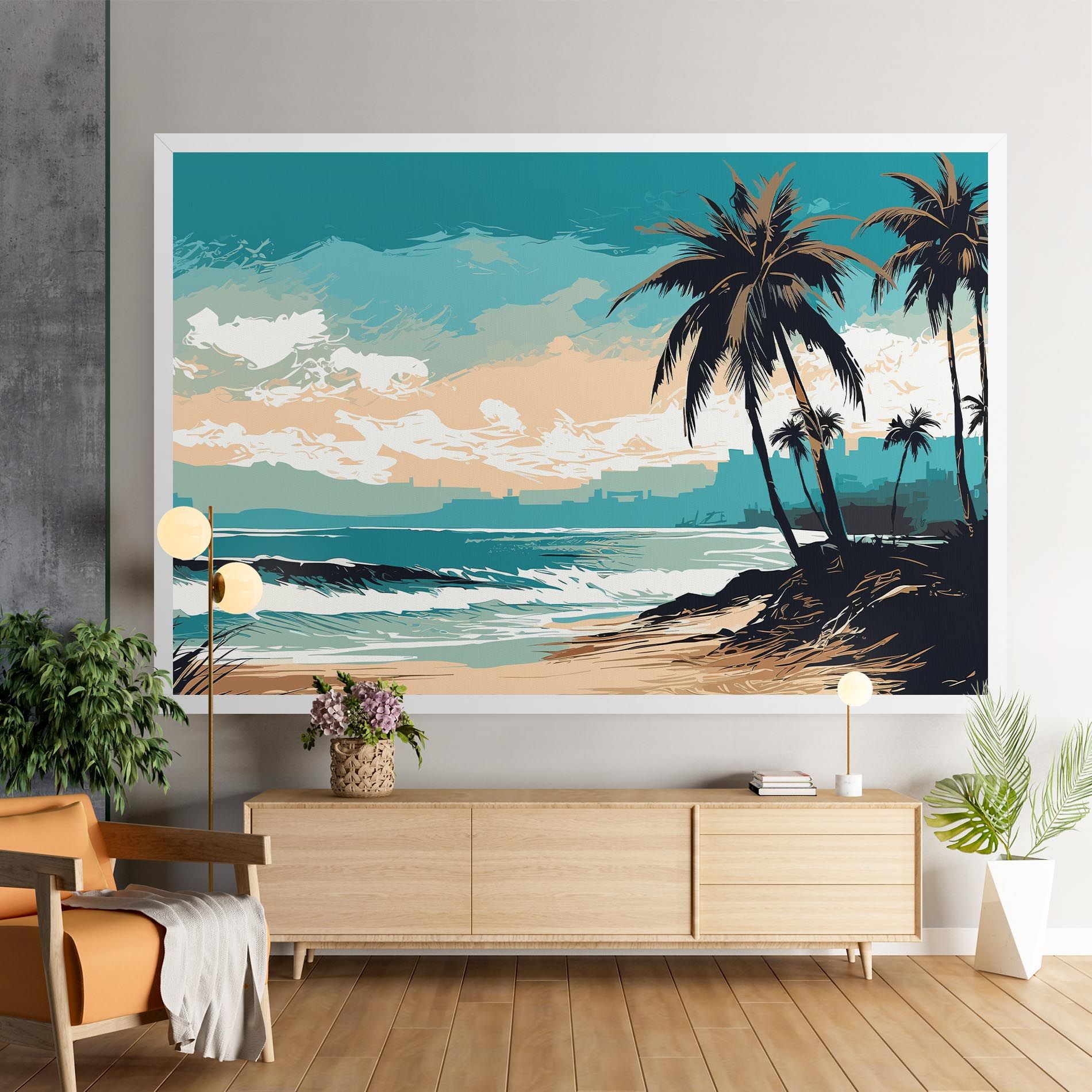Cream Blue Beach mockup 9