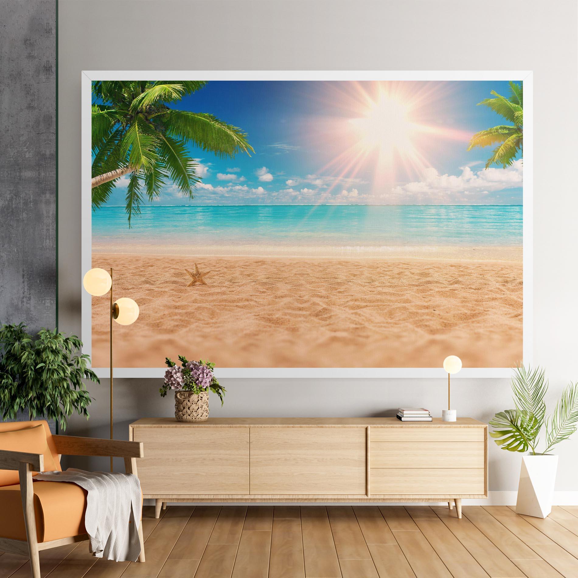 Vászonkép Exotic Beach Ocean mockup 9