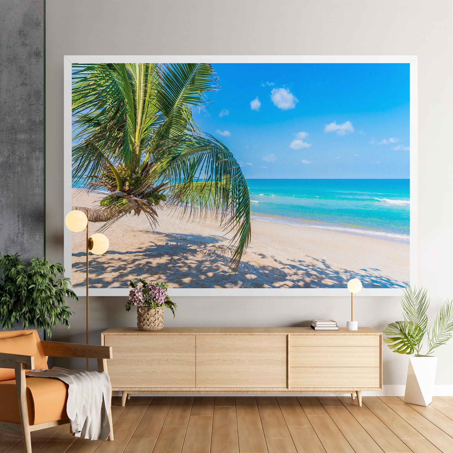 Vászonkép Tropical Beach View mockup 9