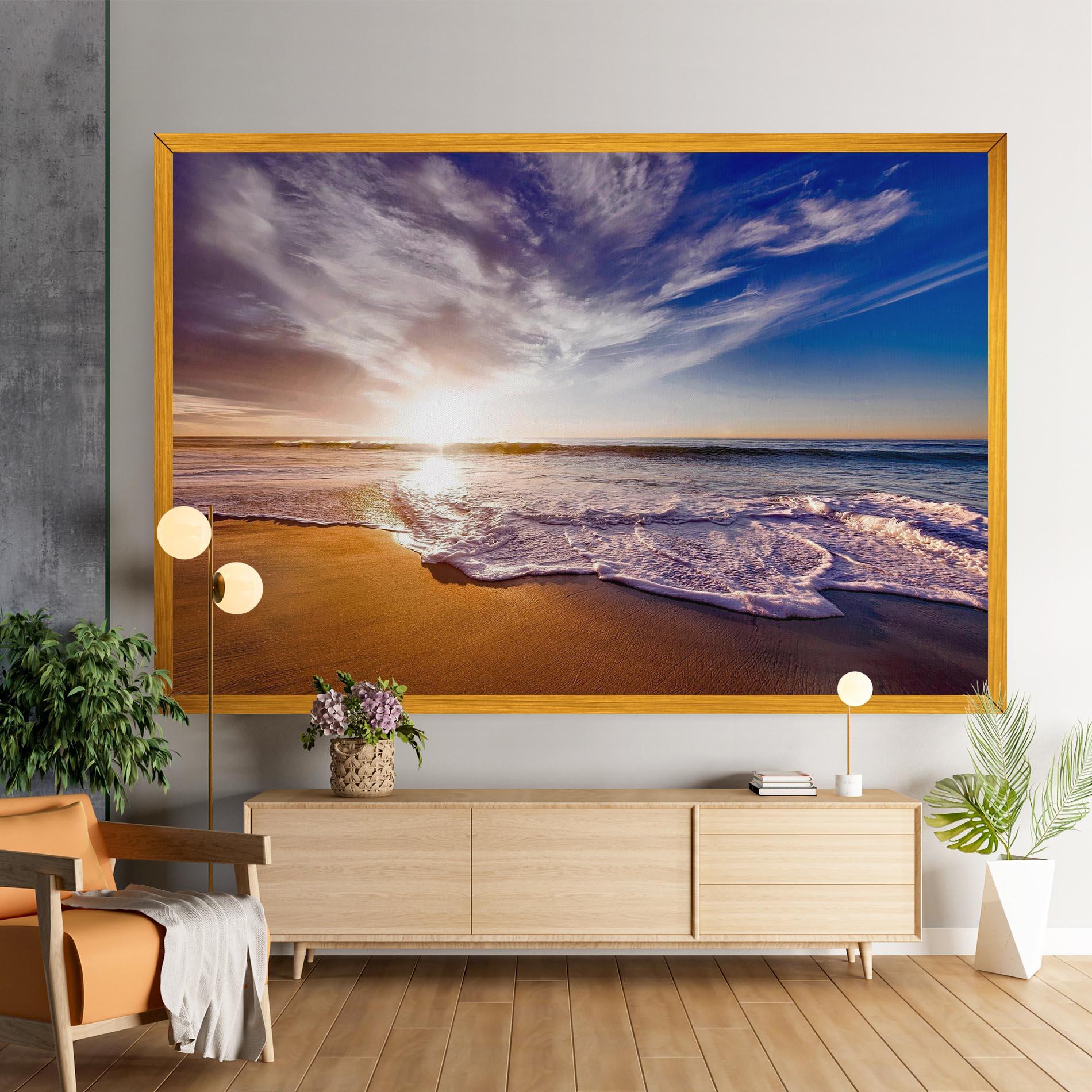 Vászonkép Beach Sunrise mockup 9