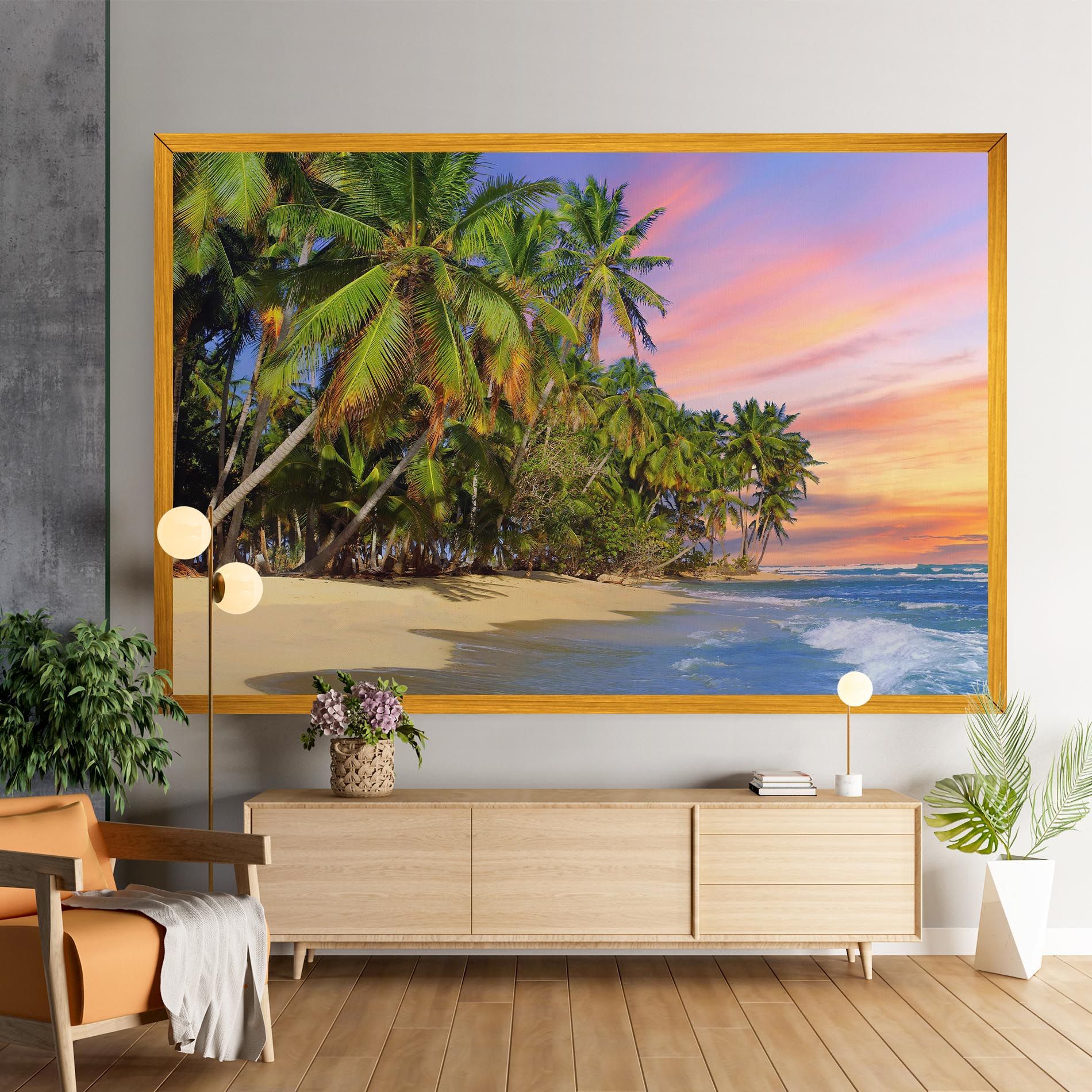 Coconut Tree Sunset mockup 9