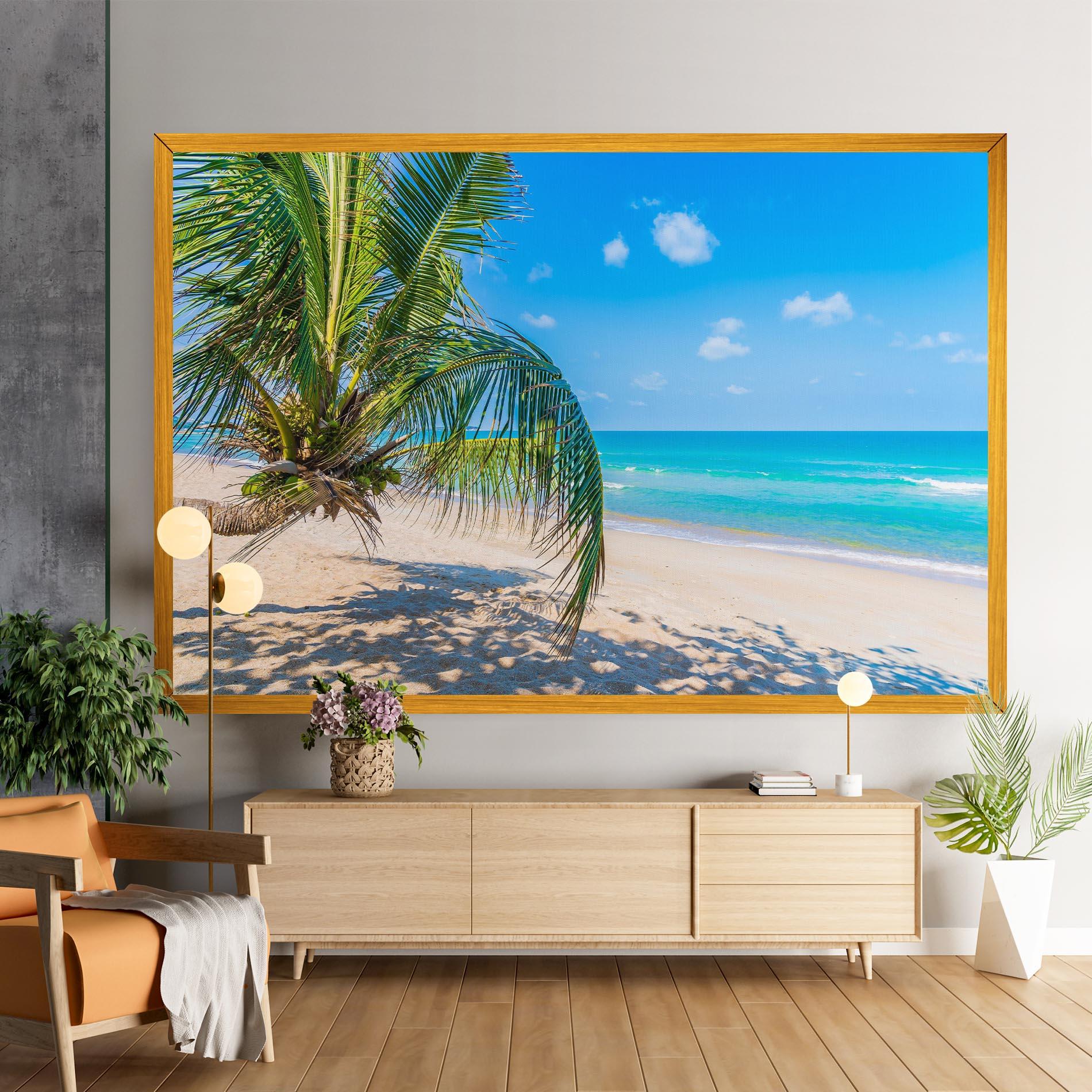 Vászonkép Tropical Beach View mockup 9