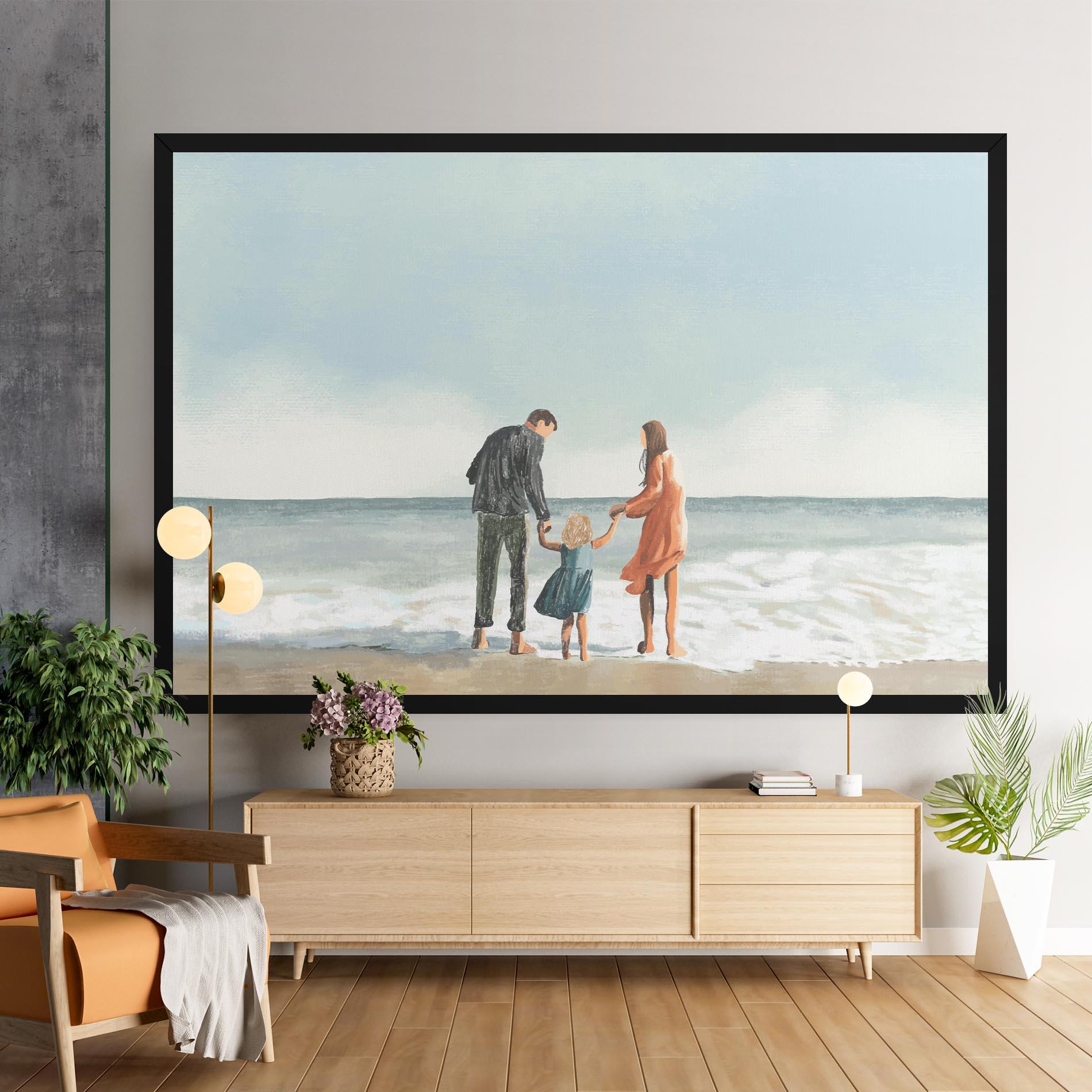 Vászonkép Beach Family mockup 9