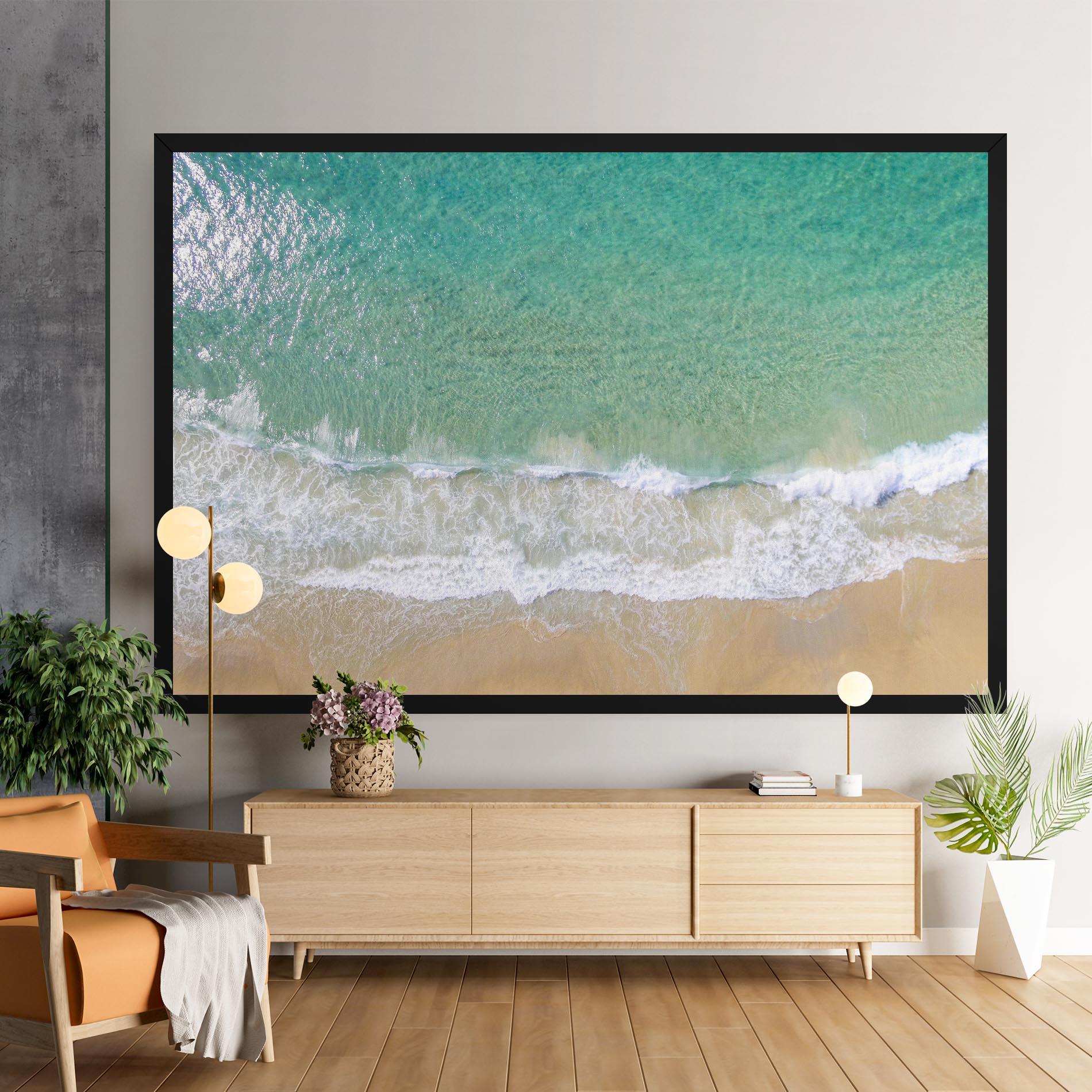 Vászonkép Blue Waves Beach mockup 9