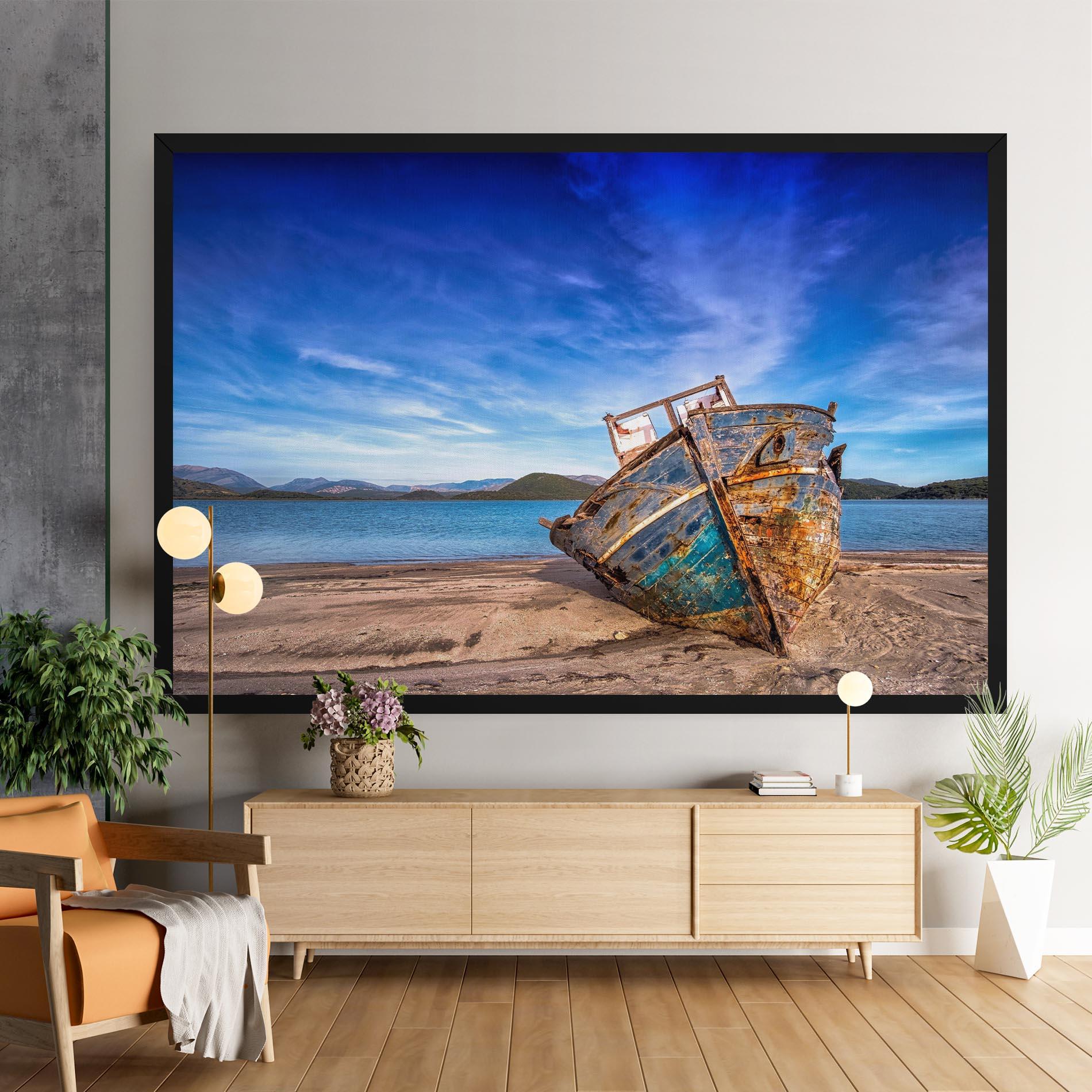 Vászonkép Boat Blue Sky mockup 9