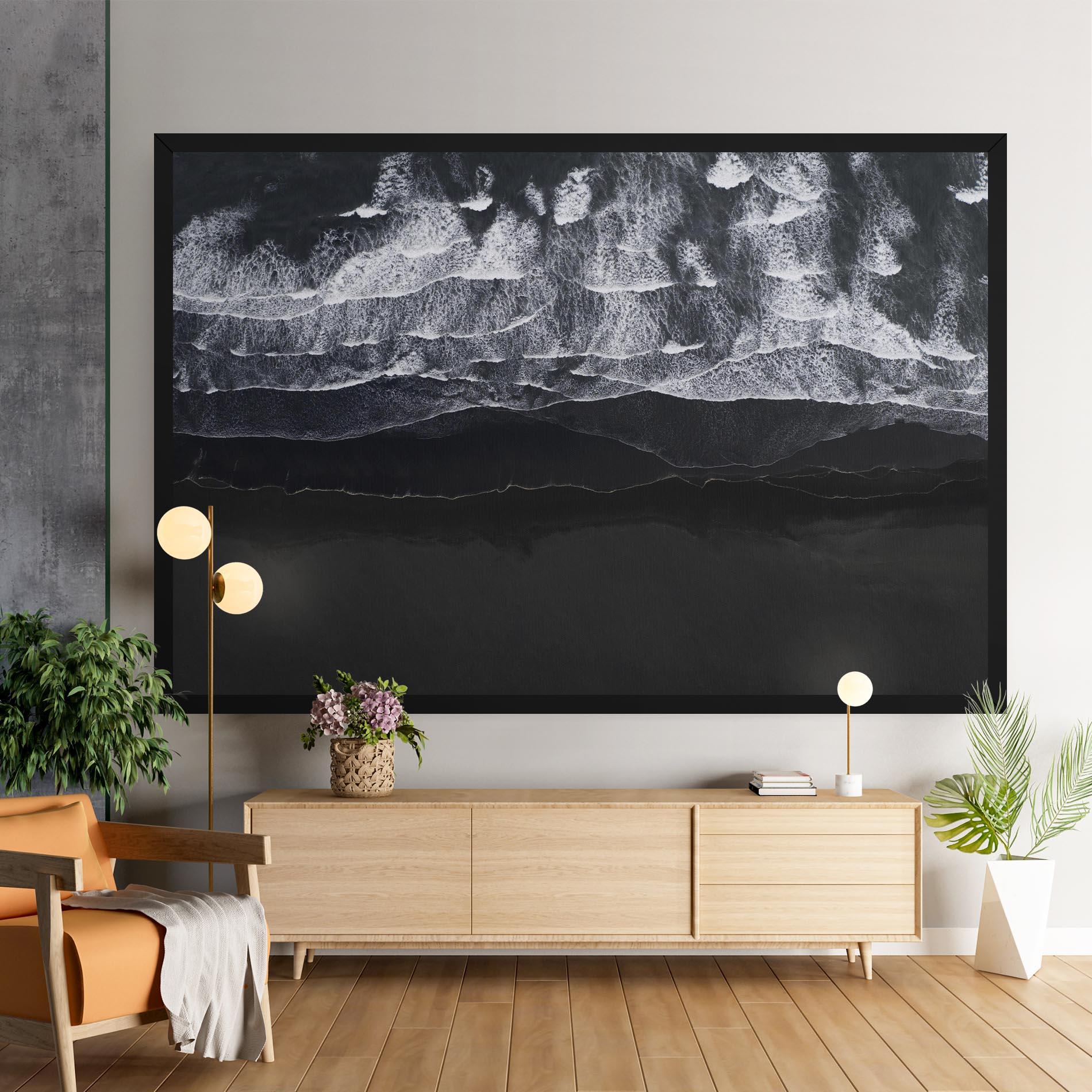 Vászonkép Grey Waves Beach mockup 9