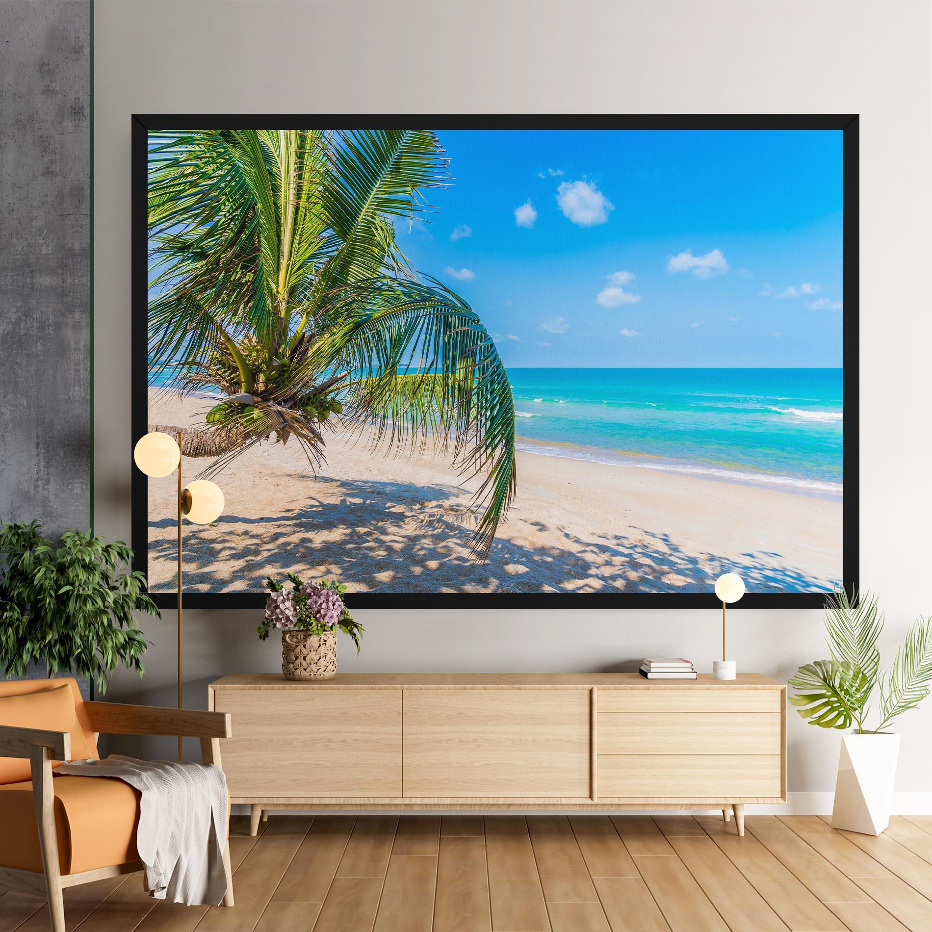 Vászonkép Tropical Beach View mockup 9