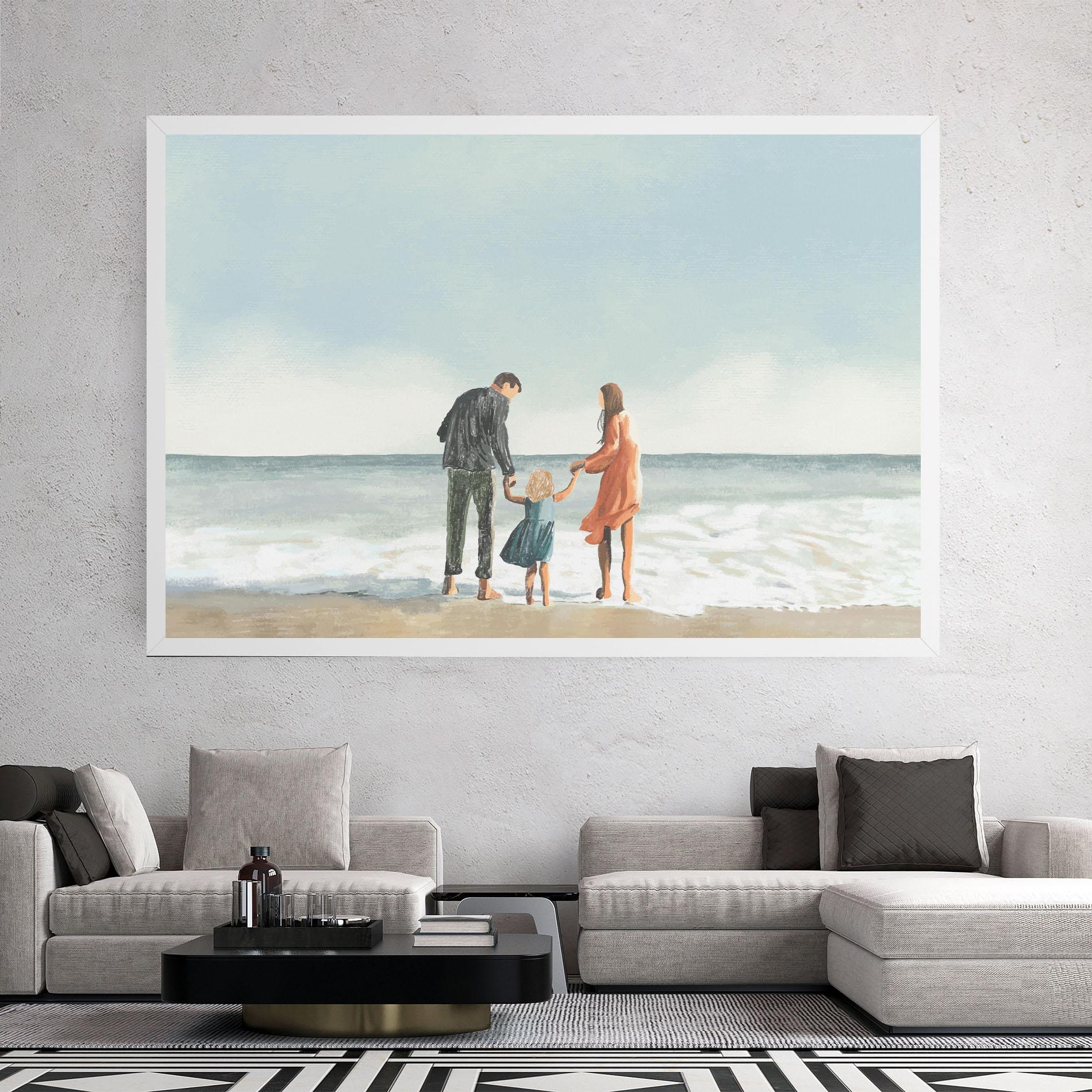 Vászonkép Beach Family mockup 2
