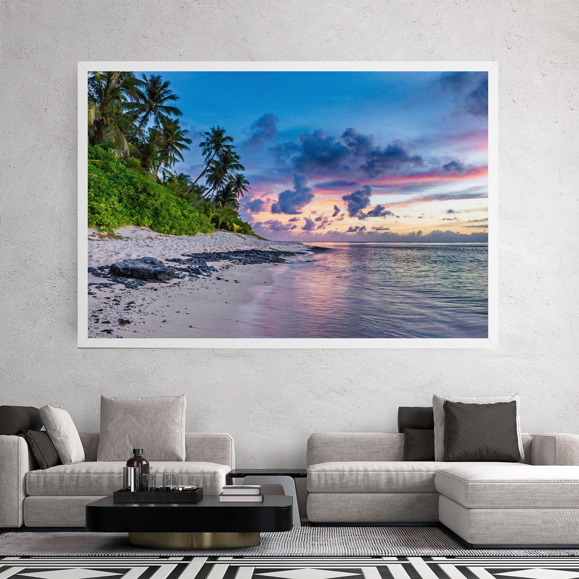 Vászonkép Purple Blue Beach mockup 2