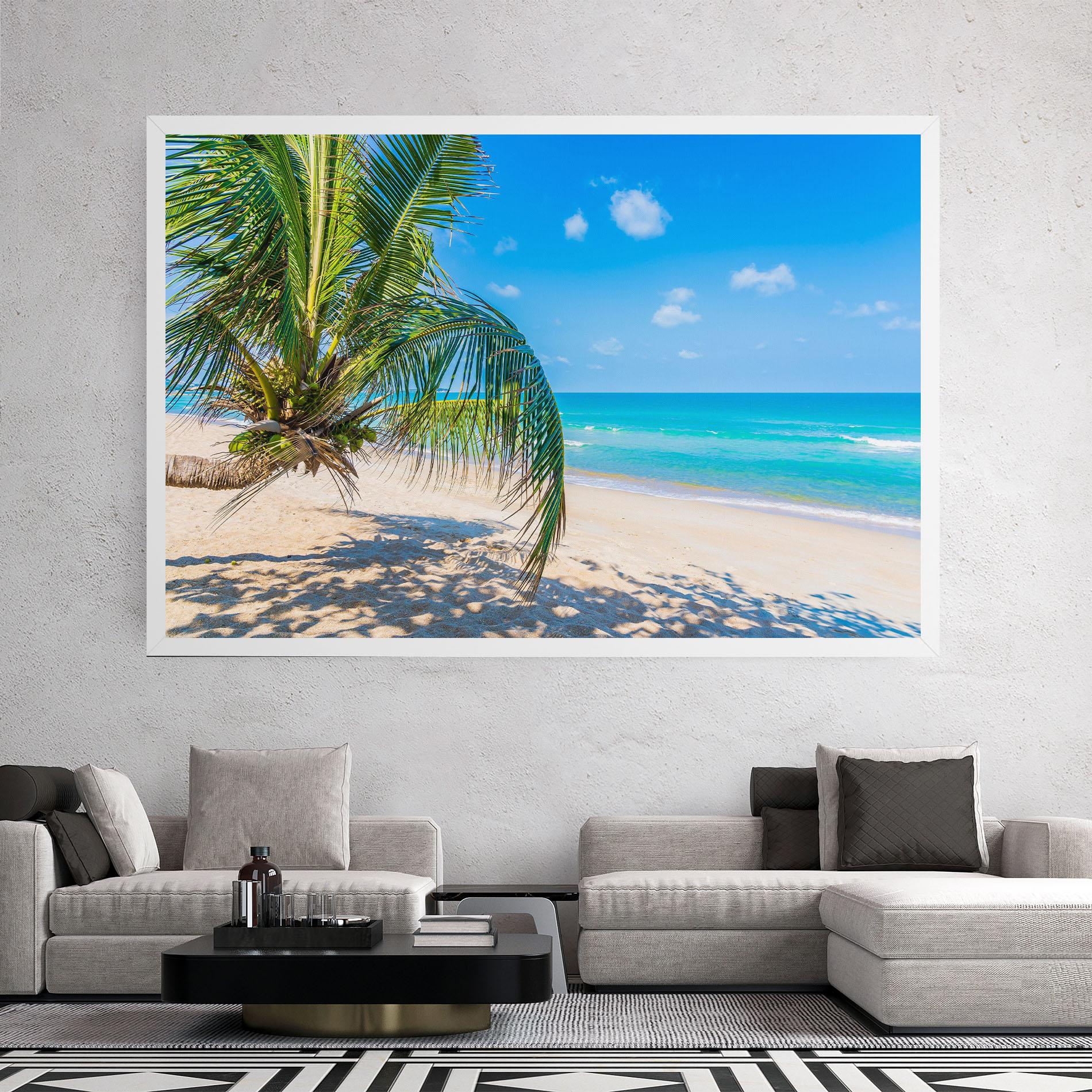 Vászonkép Tropical Beach View mockup 2