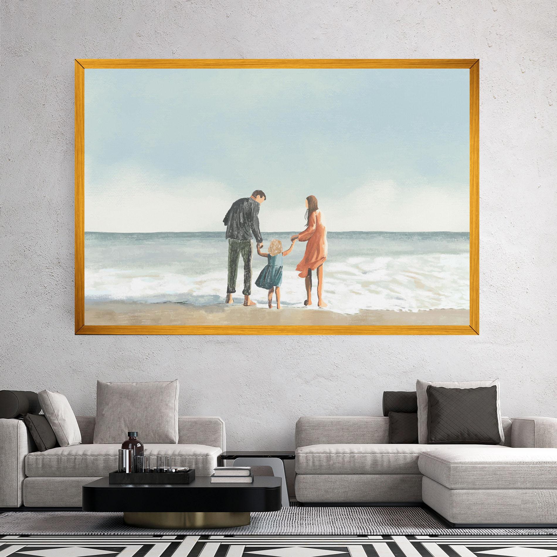 Vászonkép Beach Family mockup 2