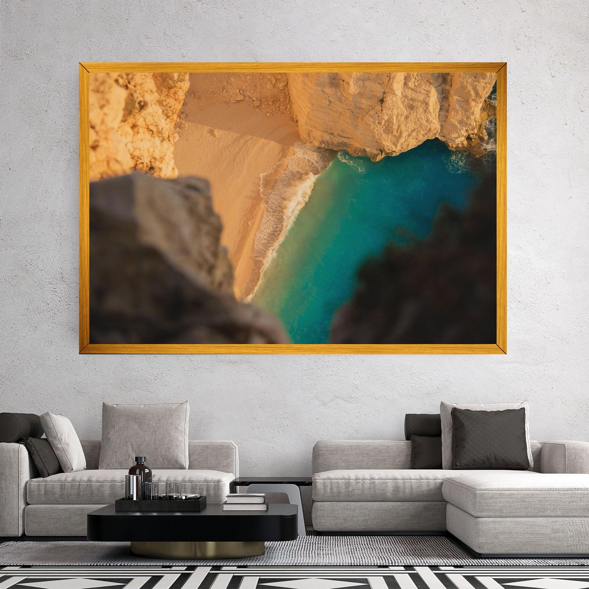 Vászonkép Blue Beach Water mockup 2