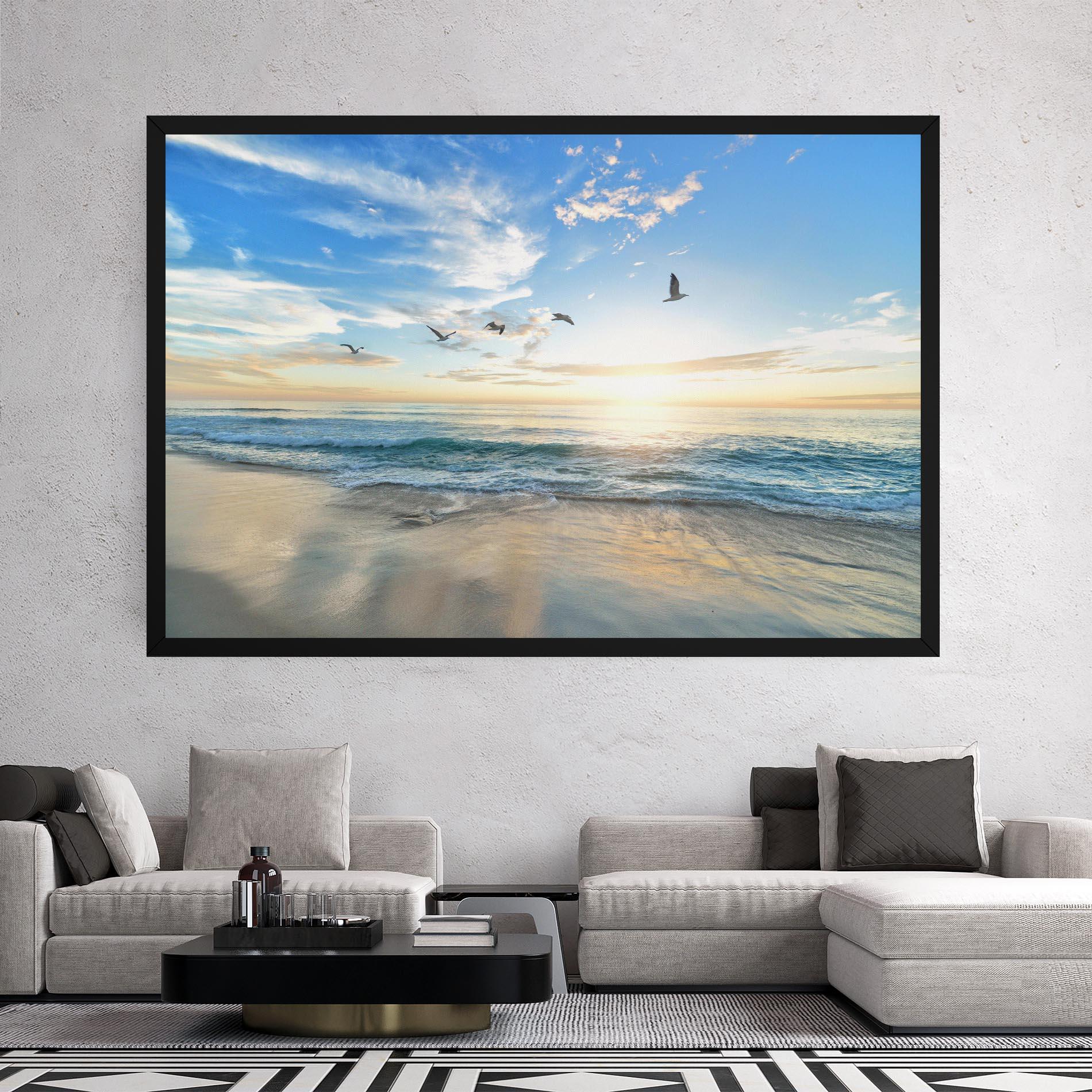 Vászonkép Beautiful Beach mockup 2