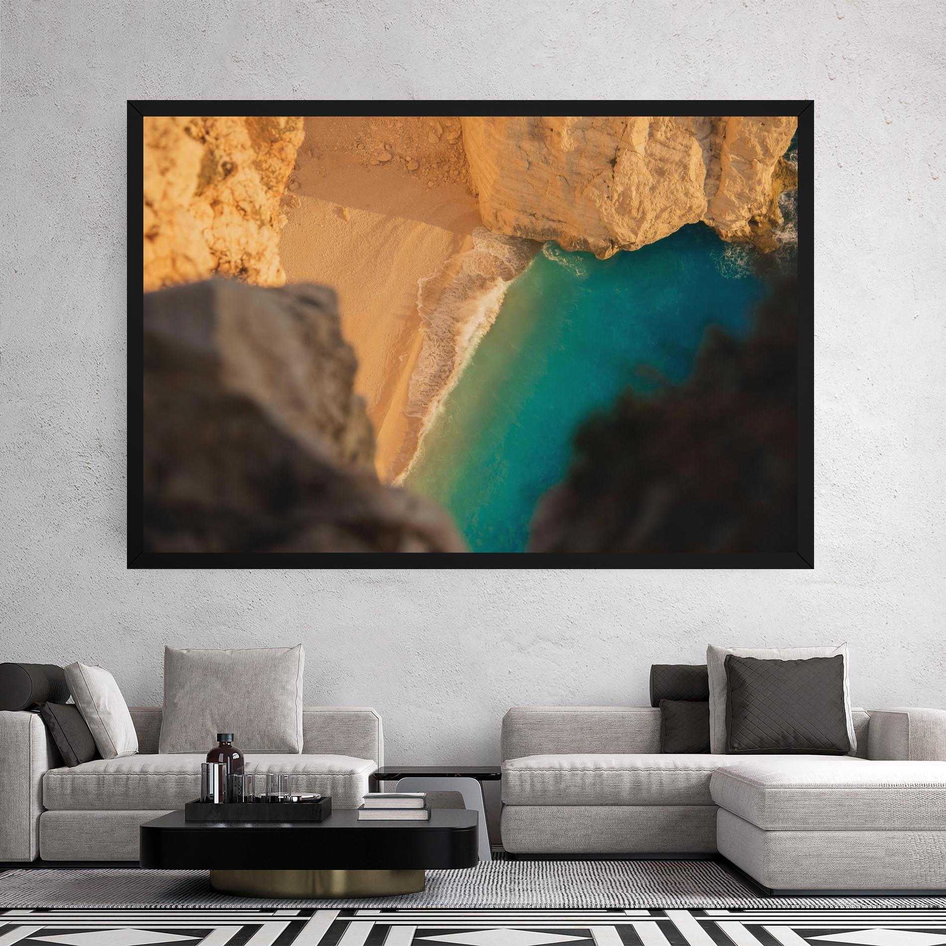 Vászonkép Blue Beach Water mockup 2