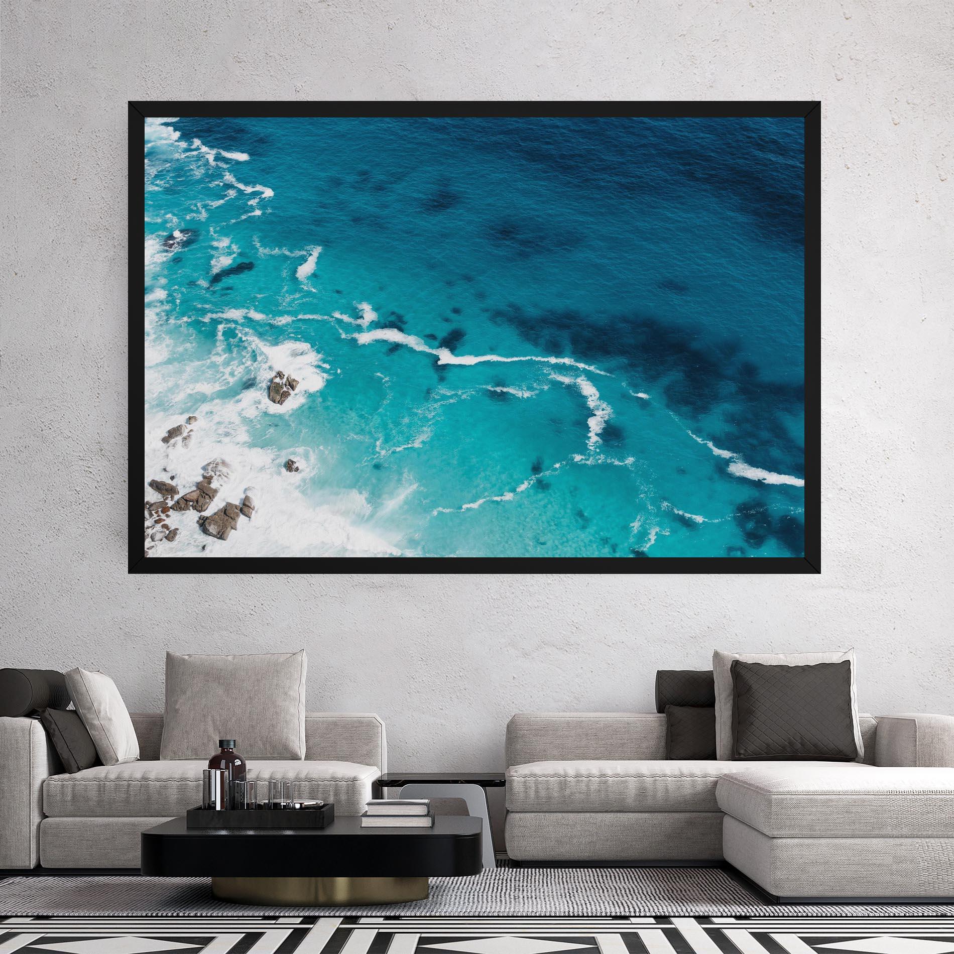 Vászonkép Blue Water Beach mockup 2