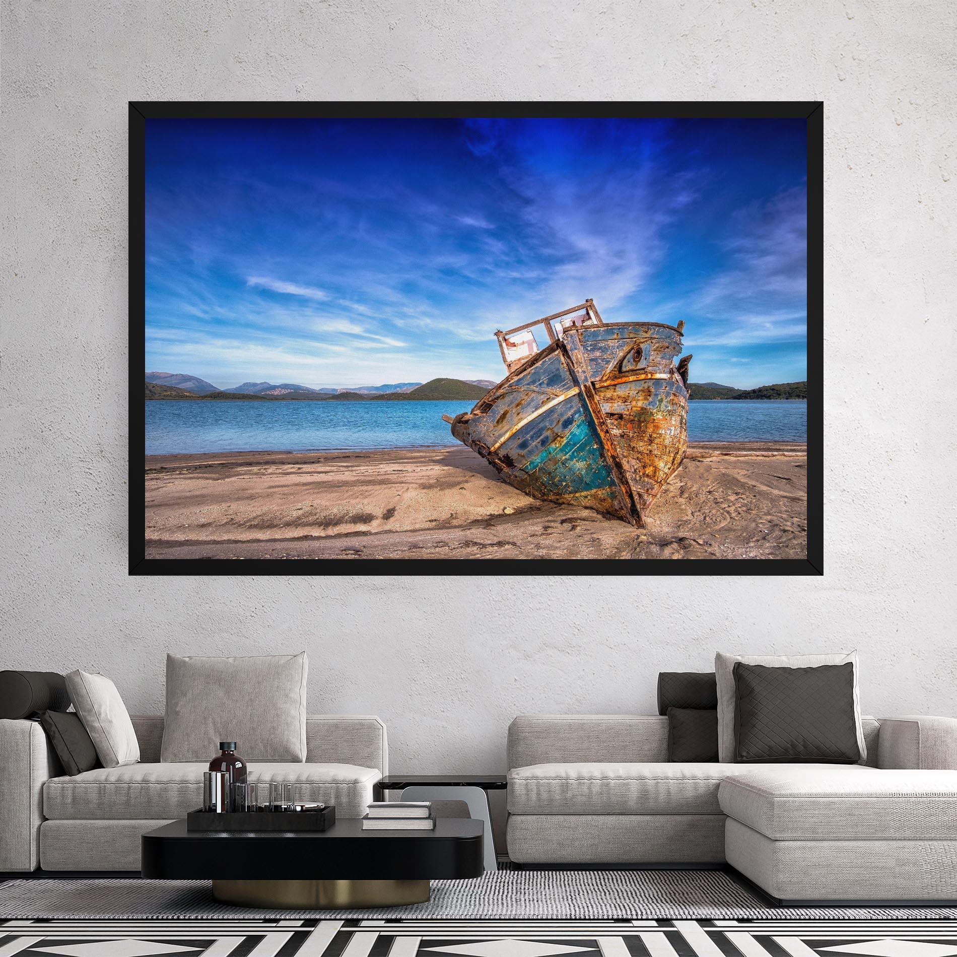 Vászonkép Boat Blue Sky mockup 2