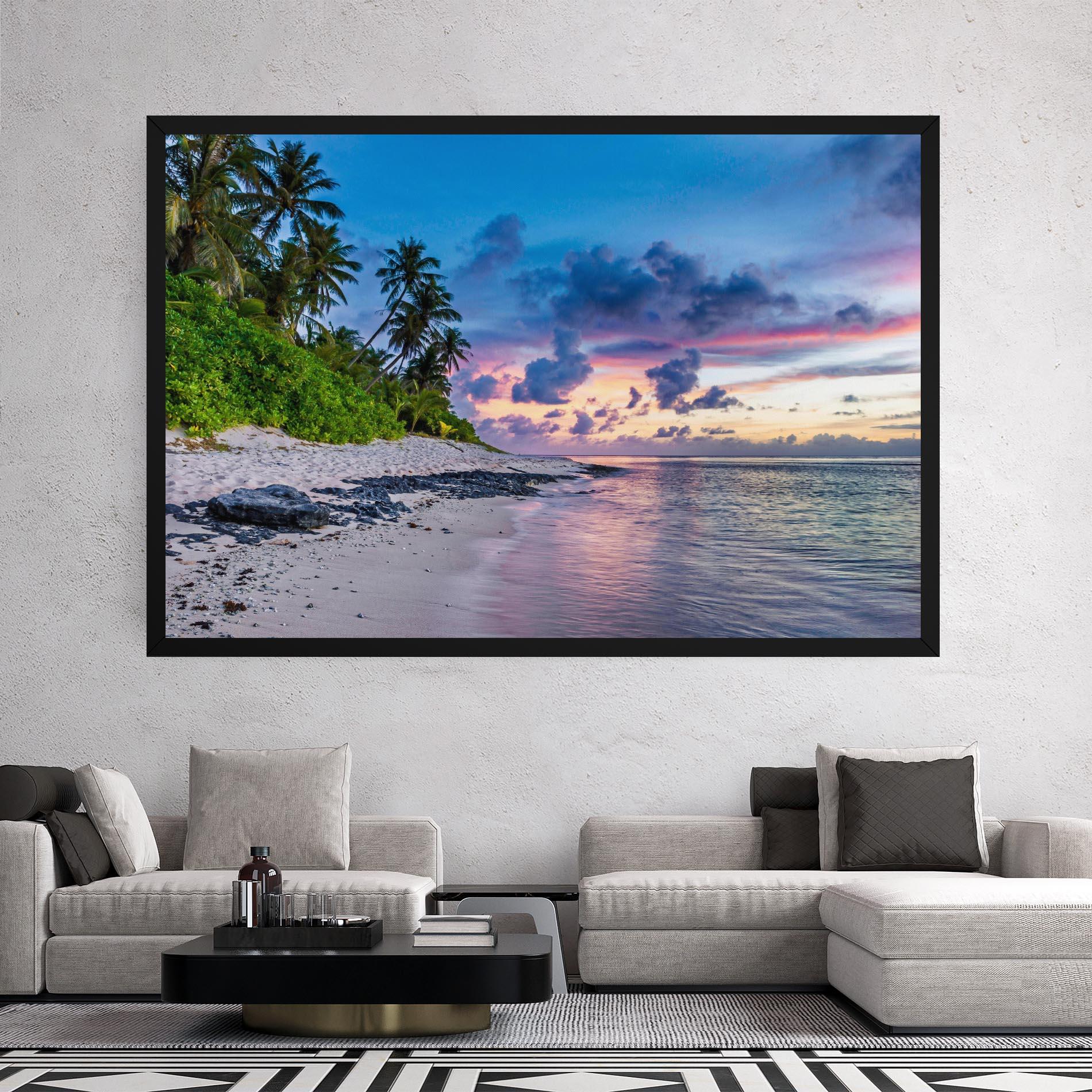 Vászonkép Purple Blue Beach mockup 2