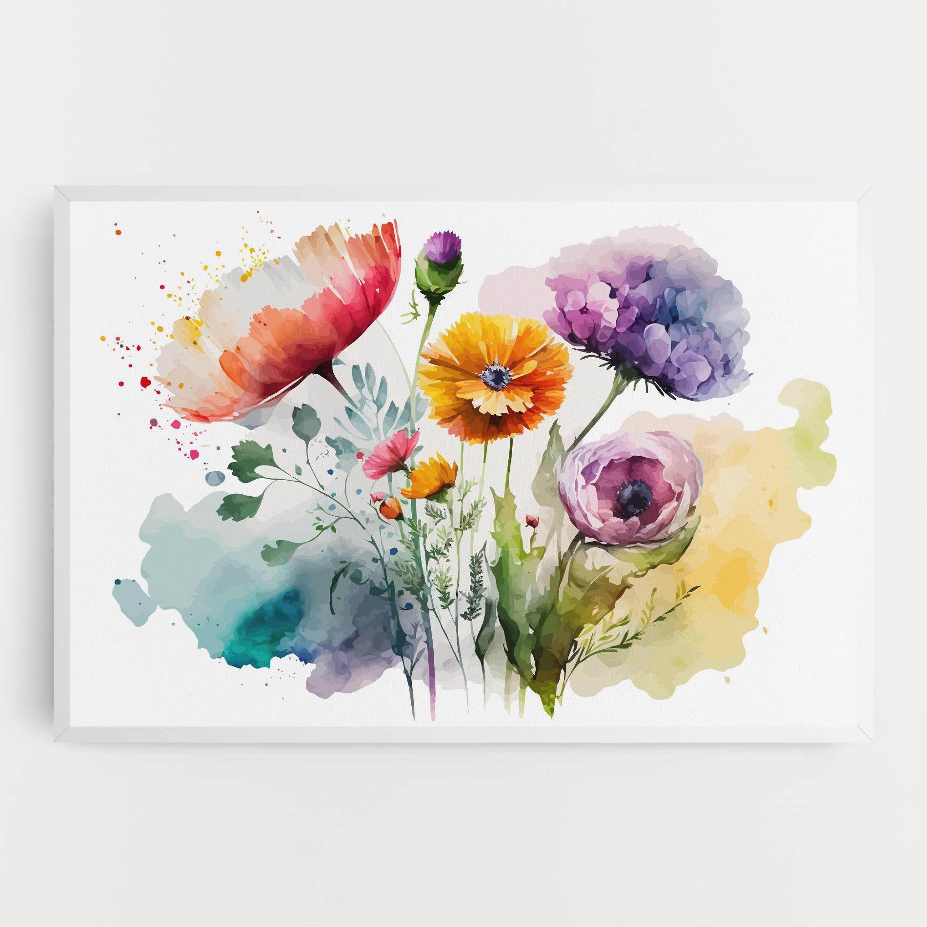 Vászonkép Beautiful Spring Flowers mockup 0