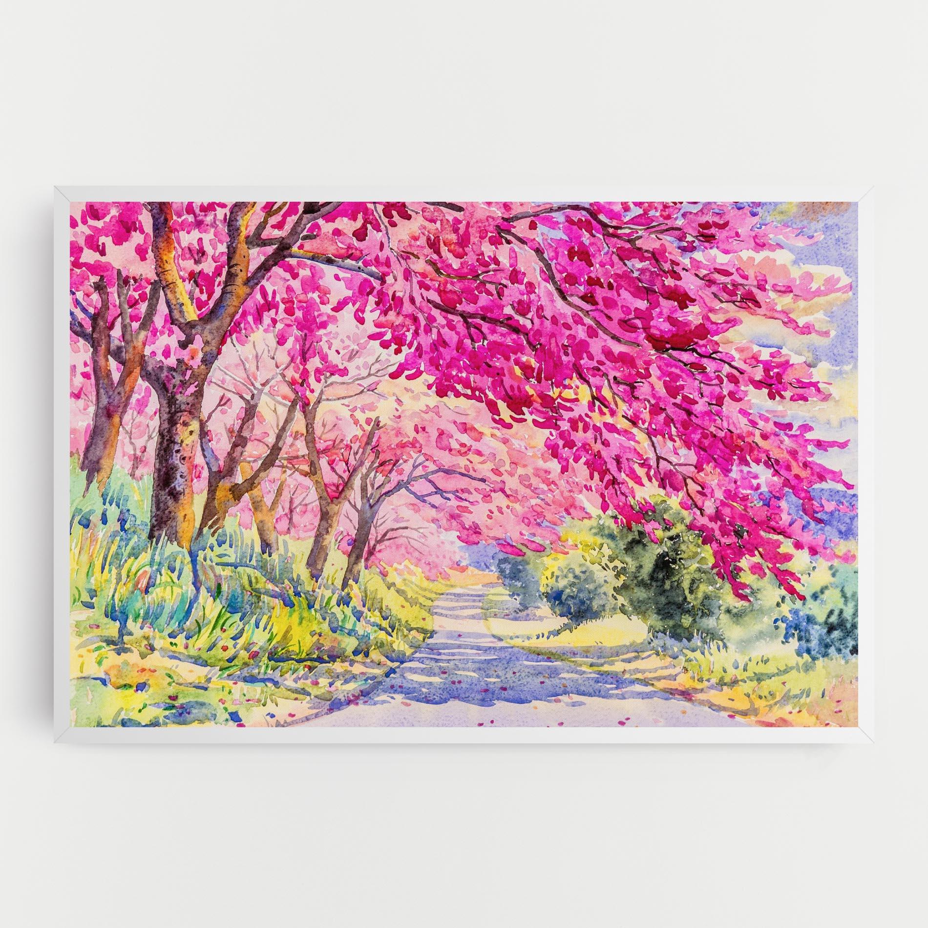 Vászonkép Pink Trees Art mockup 0