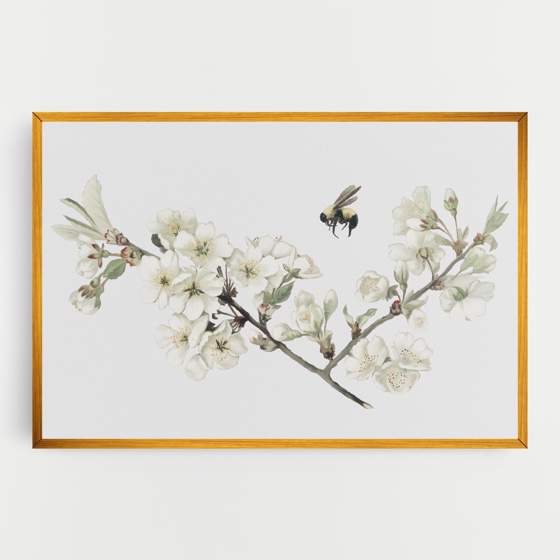 Vászonkép Bee Spring Flower mockup 0