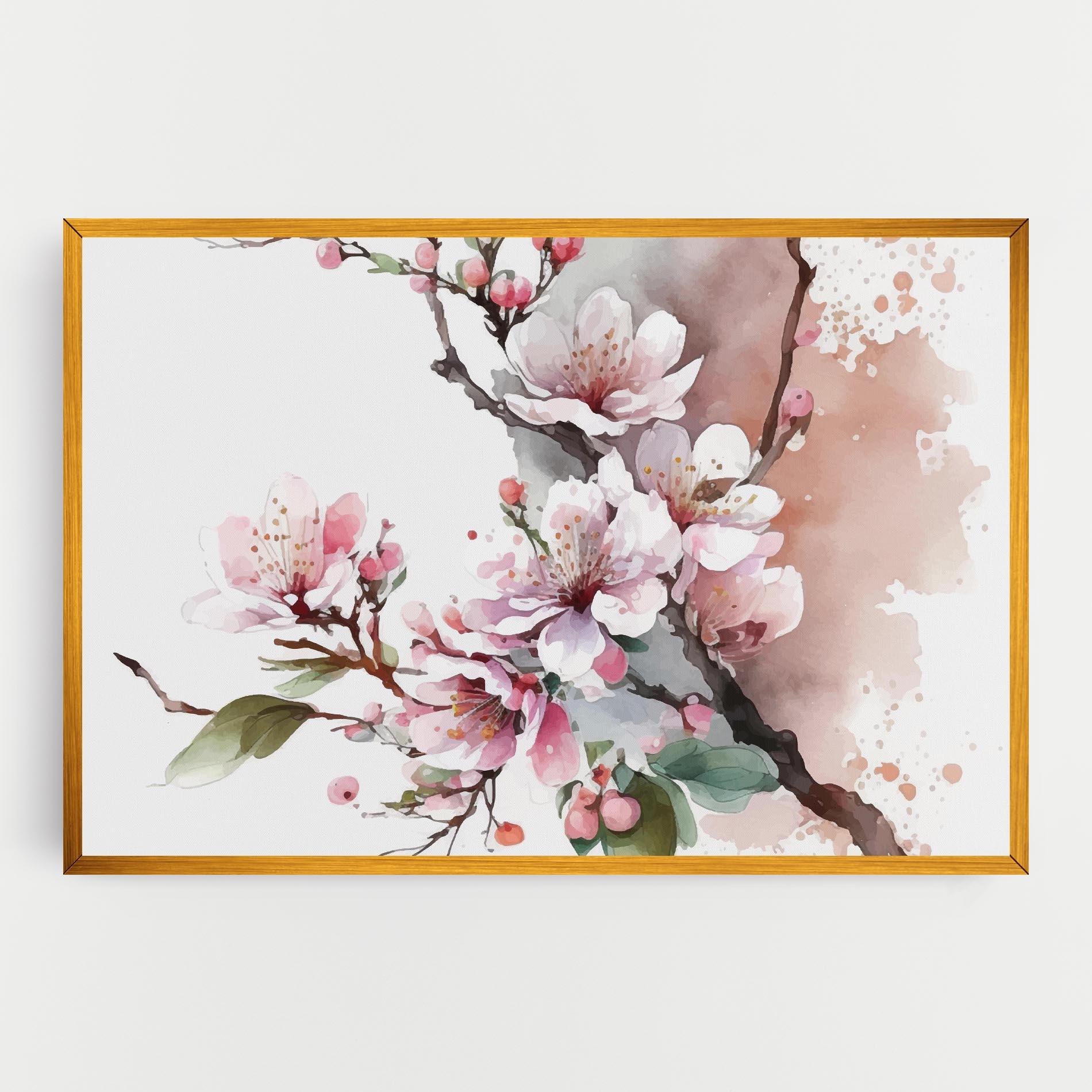 Vászonkép Cherry Spring Flower mockup 0