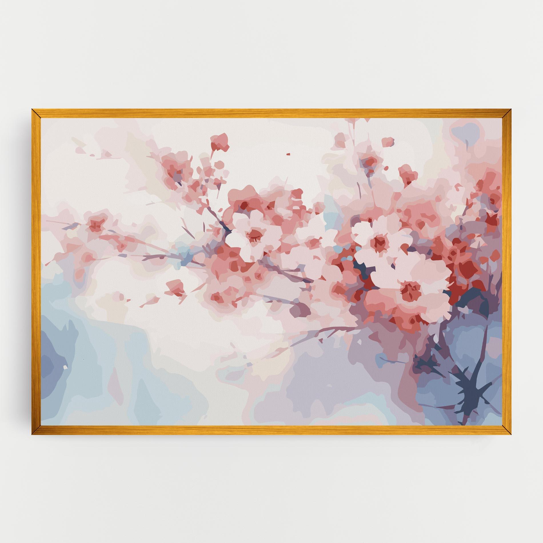 Vászonkép Pastel Spring Flowers mockup 0
