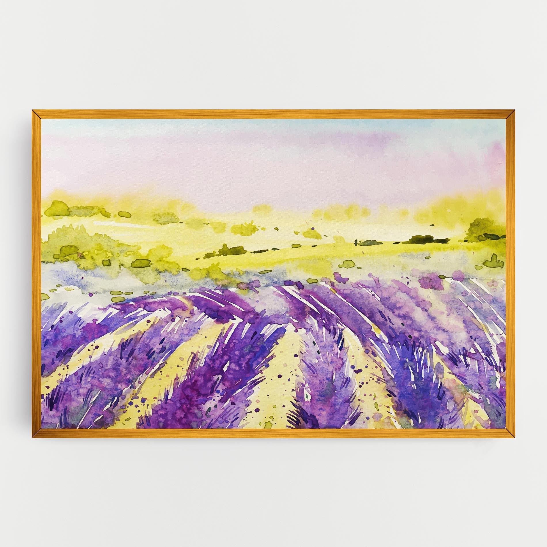 Vászonkép Purple Spring Field mockup 0