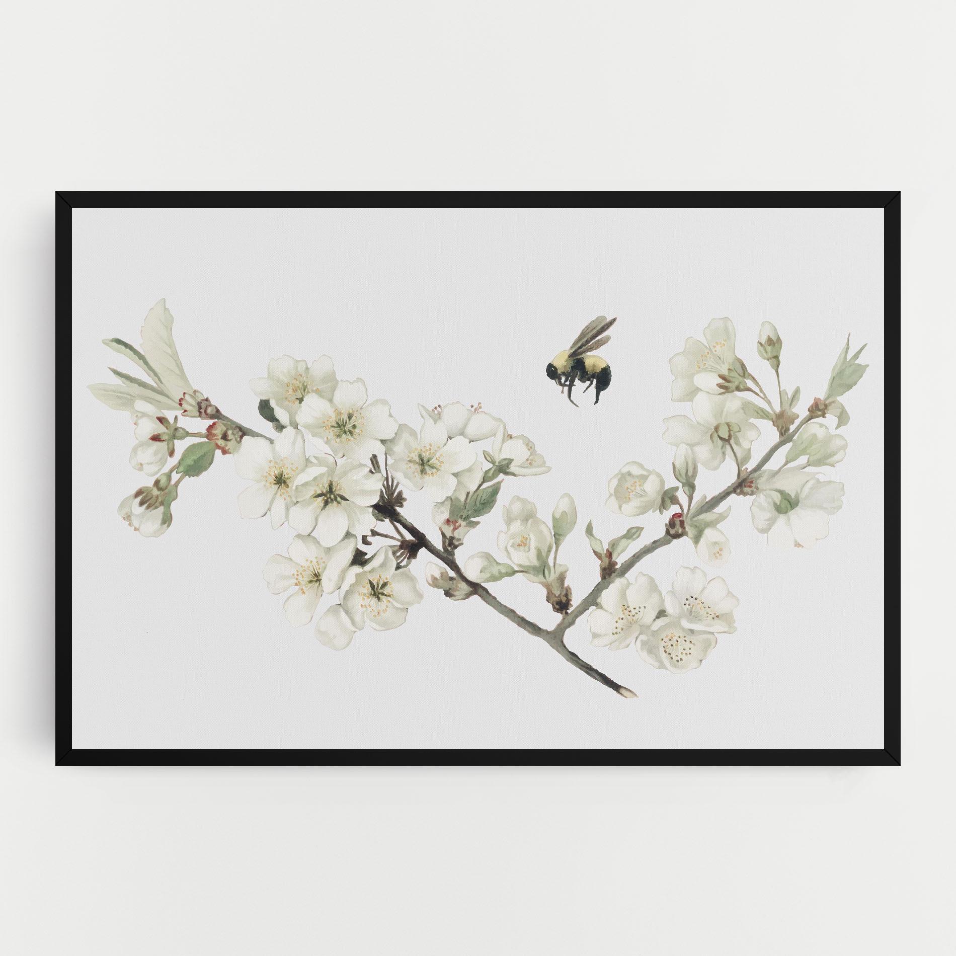 Vászonkép Bee Spring Flower mockup 0
