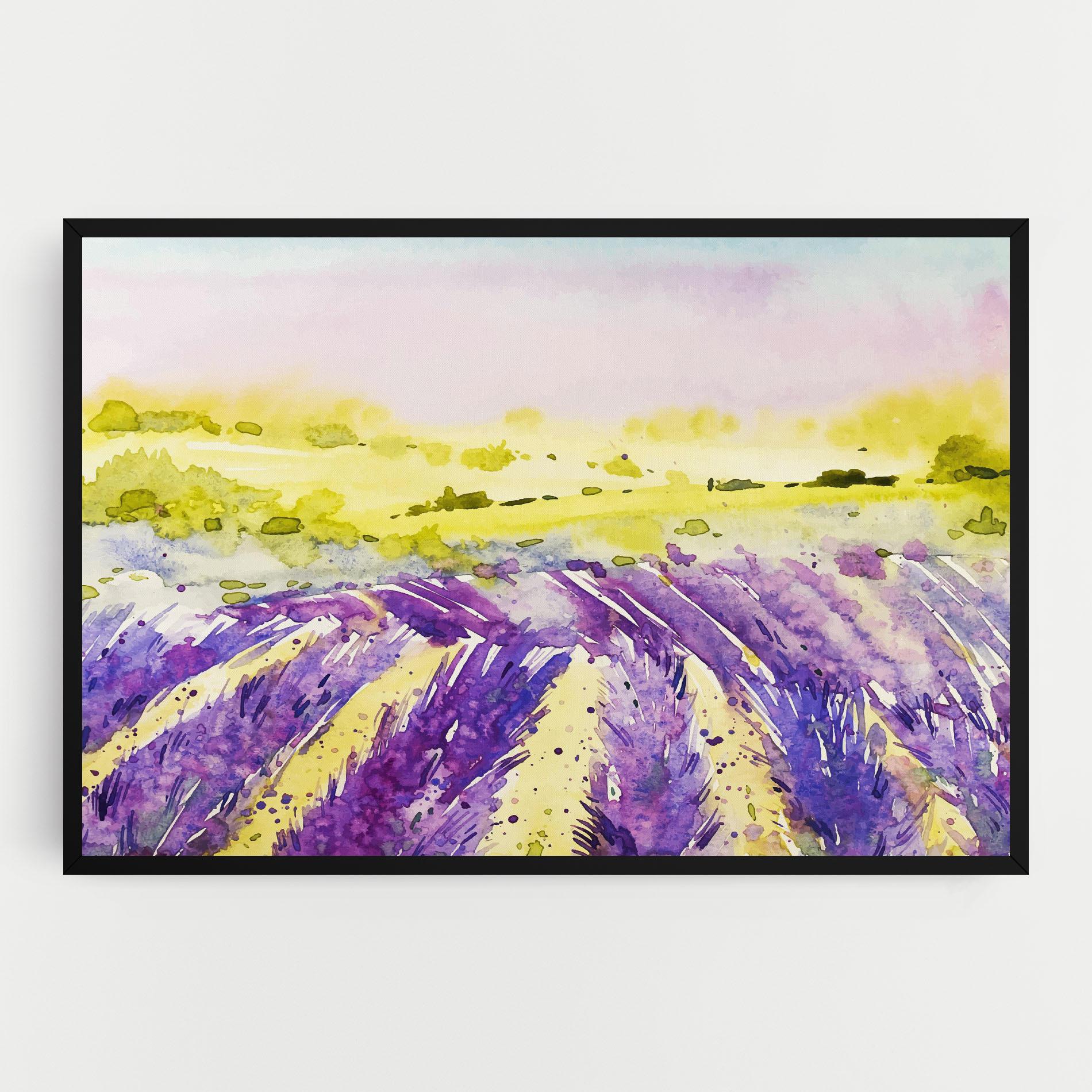 Vászonkép Purple Spring Field mockup 0