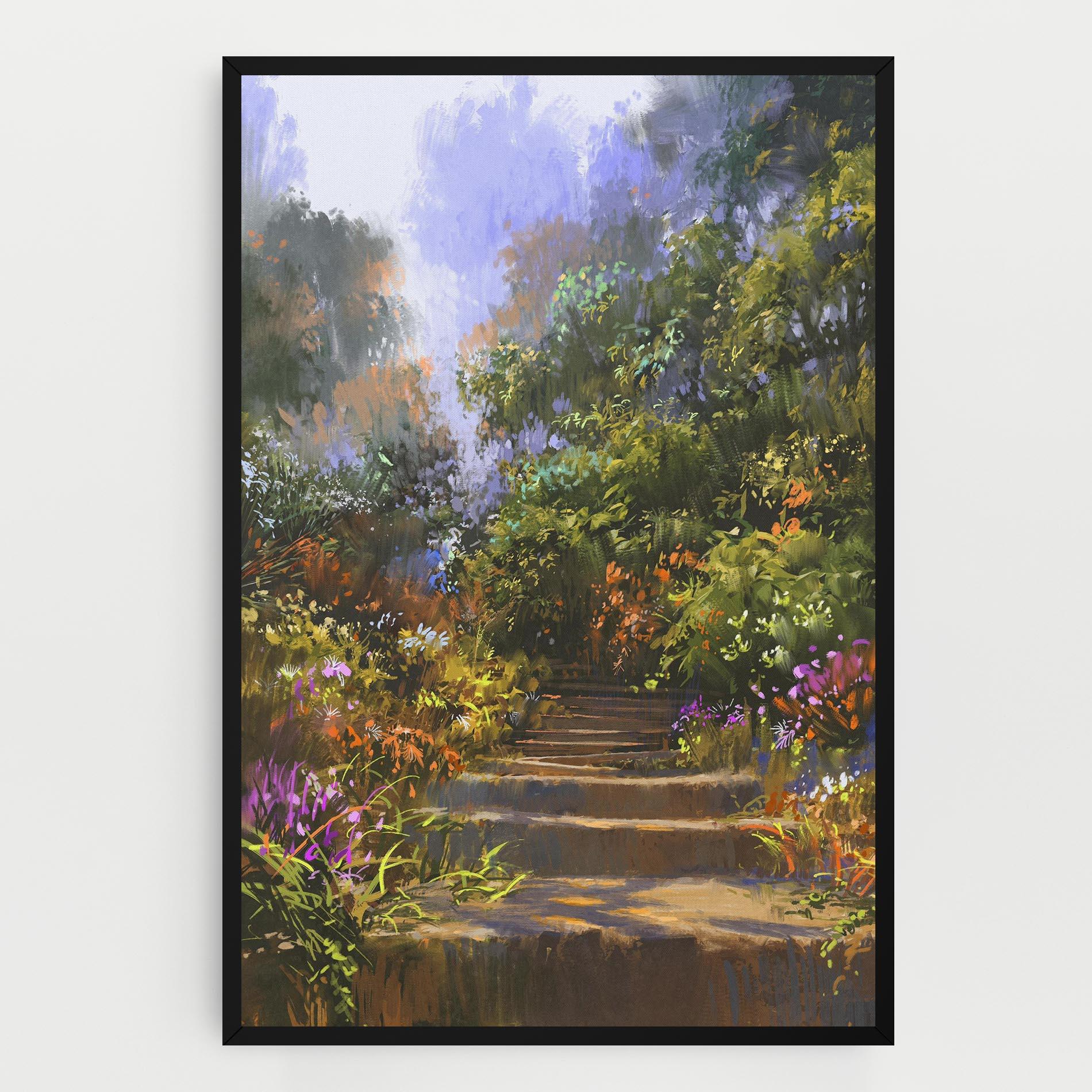 Vászonkép Spring Staircase Painting mockup 0