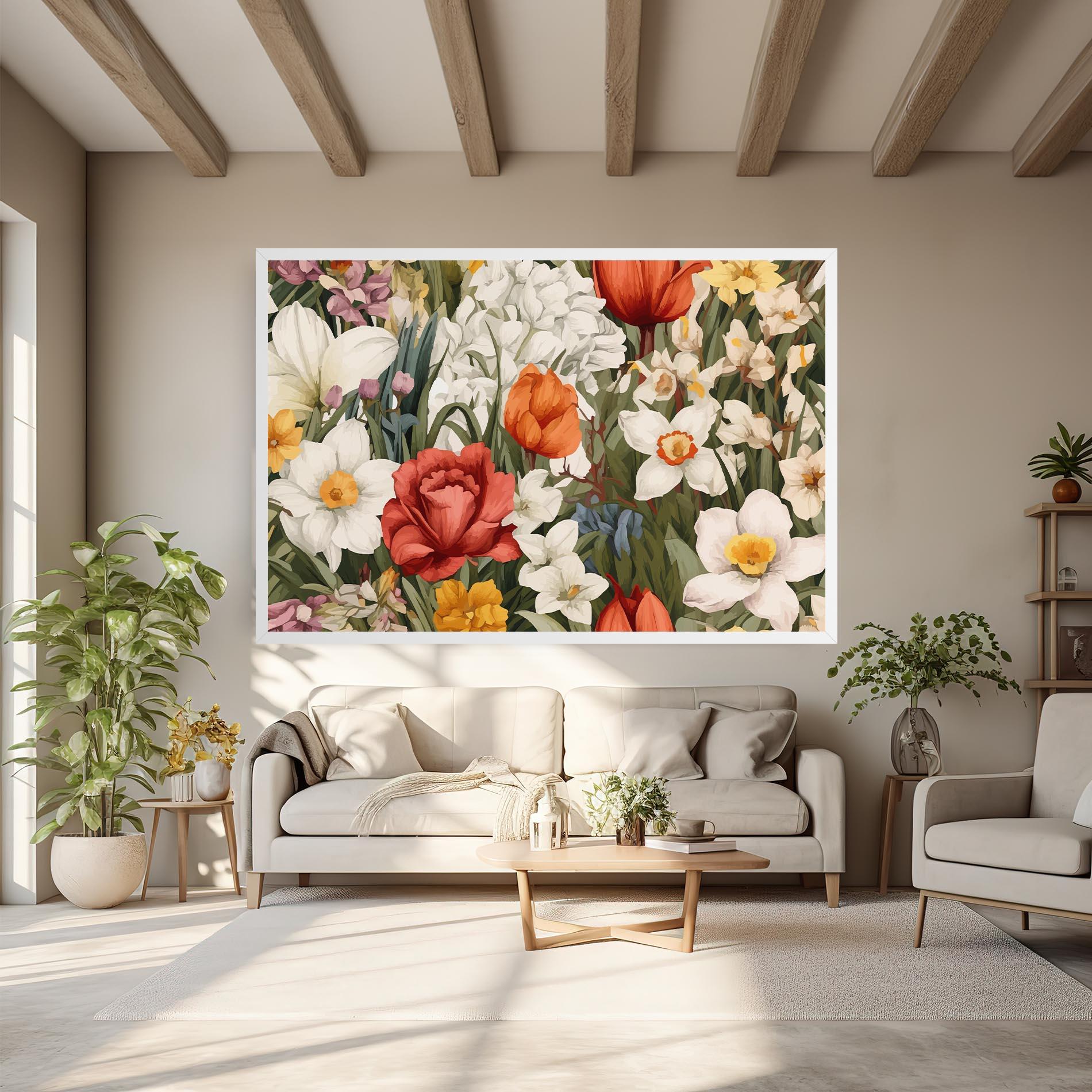 Vászonkép Orange Red Spring mockup 6