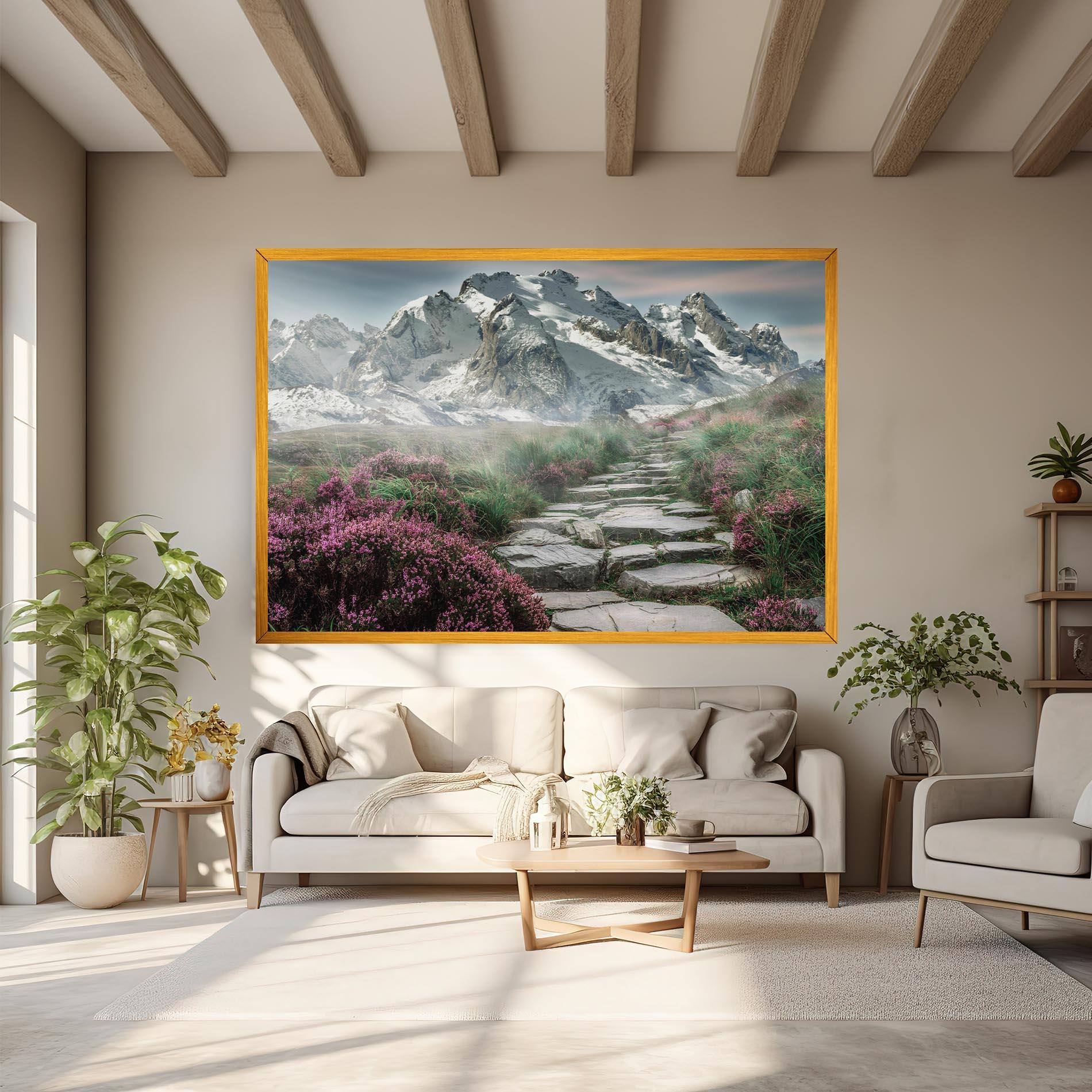 Vászonkép Mountain Spring View mockup 6