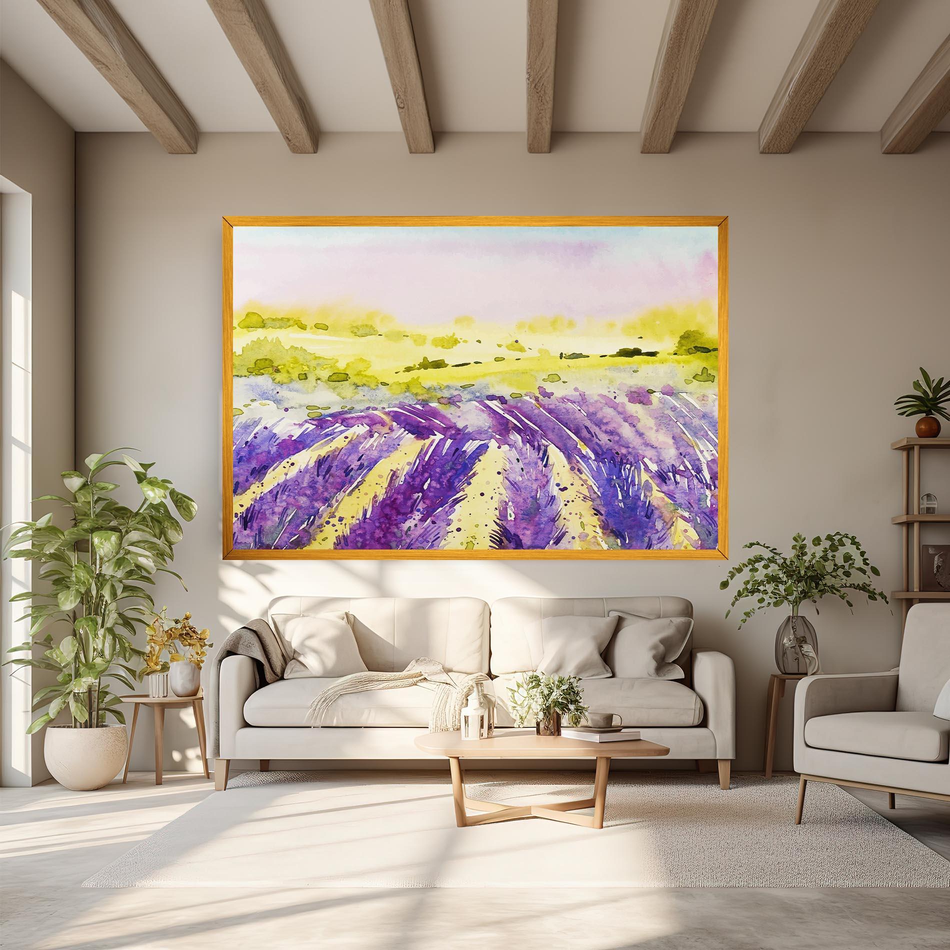 Vászonkép Purple Spring Field mockup 6