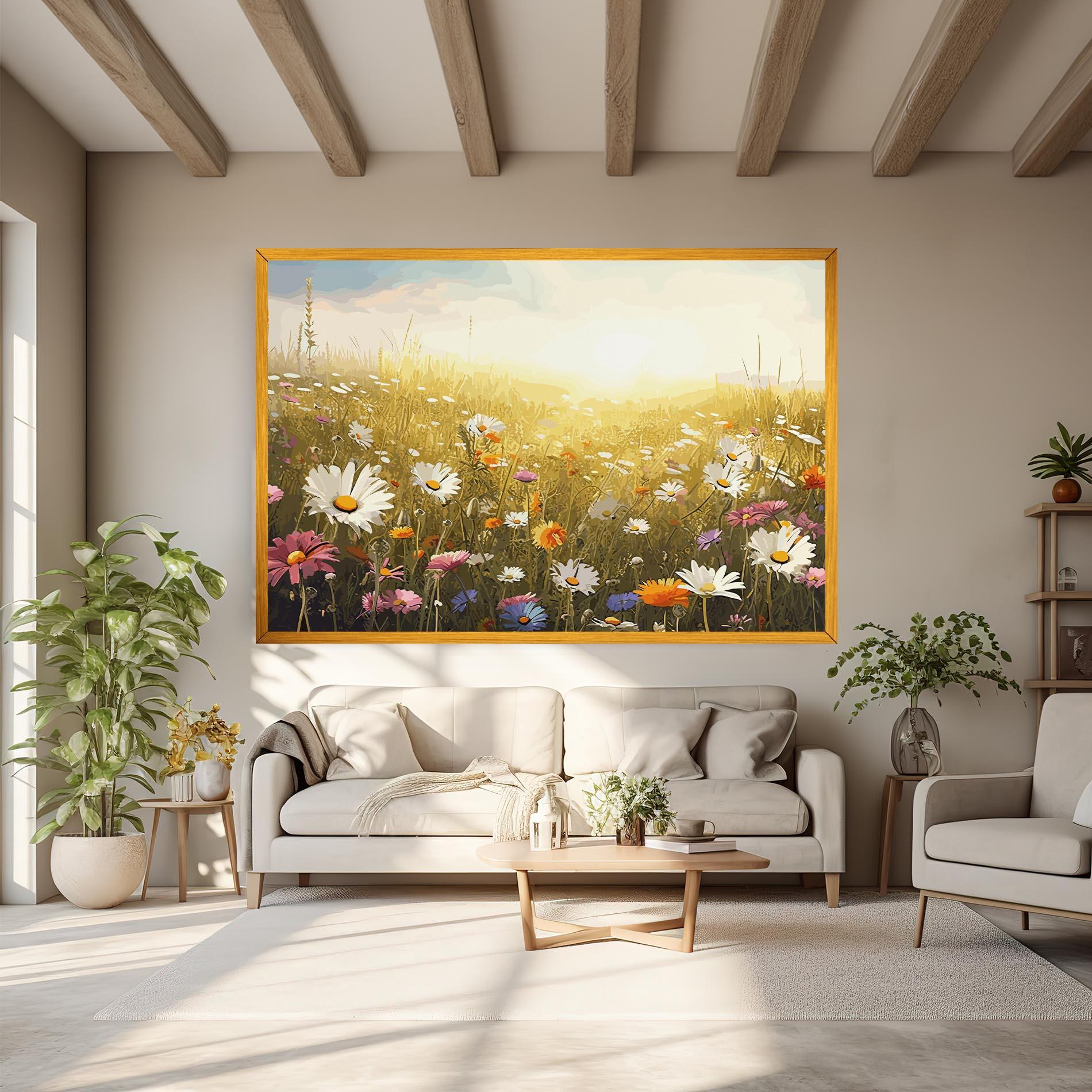 Vászonkép Spring Field Art mockup 6