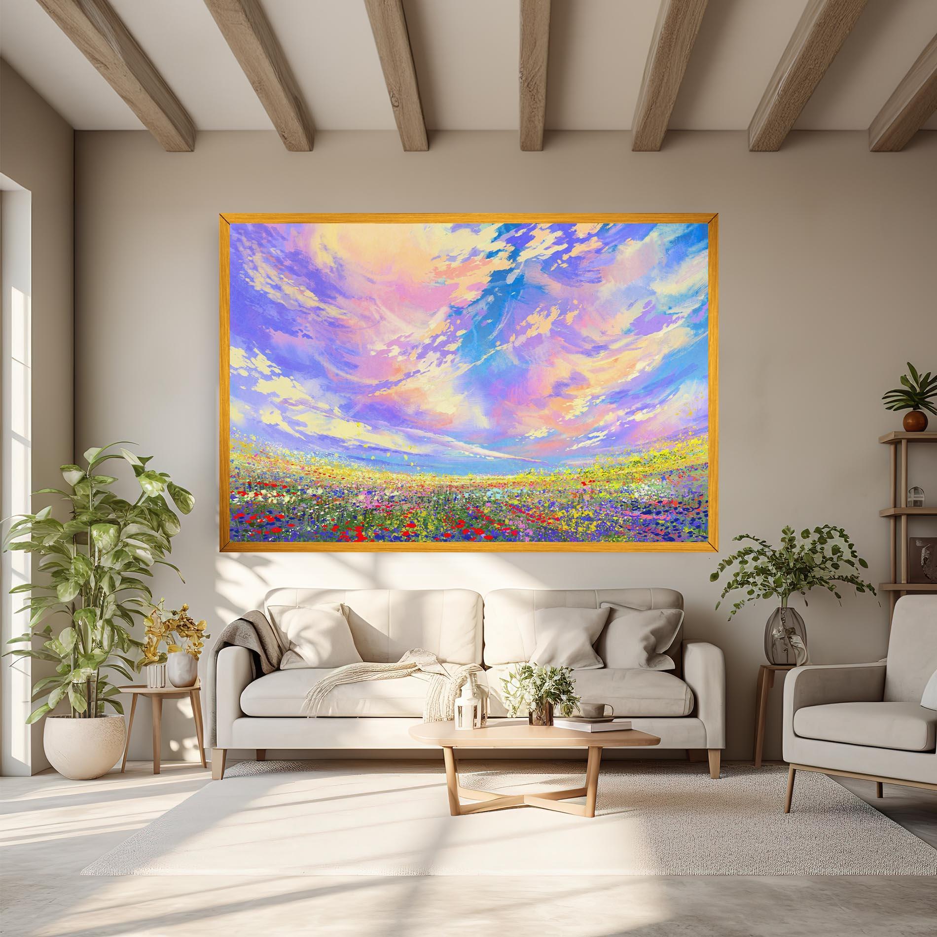 Vászonkép Spring Field mockup 6