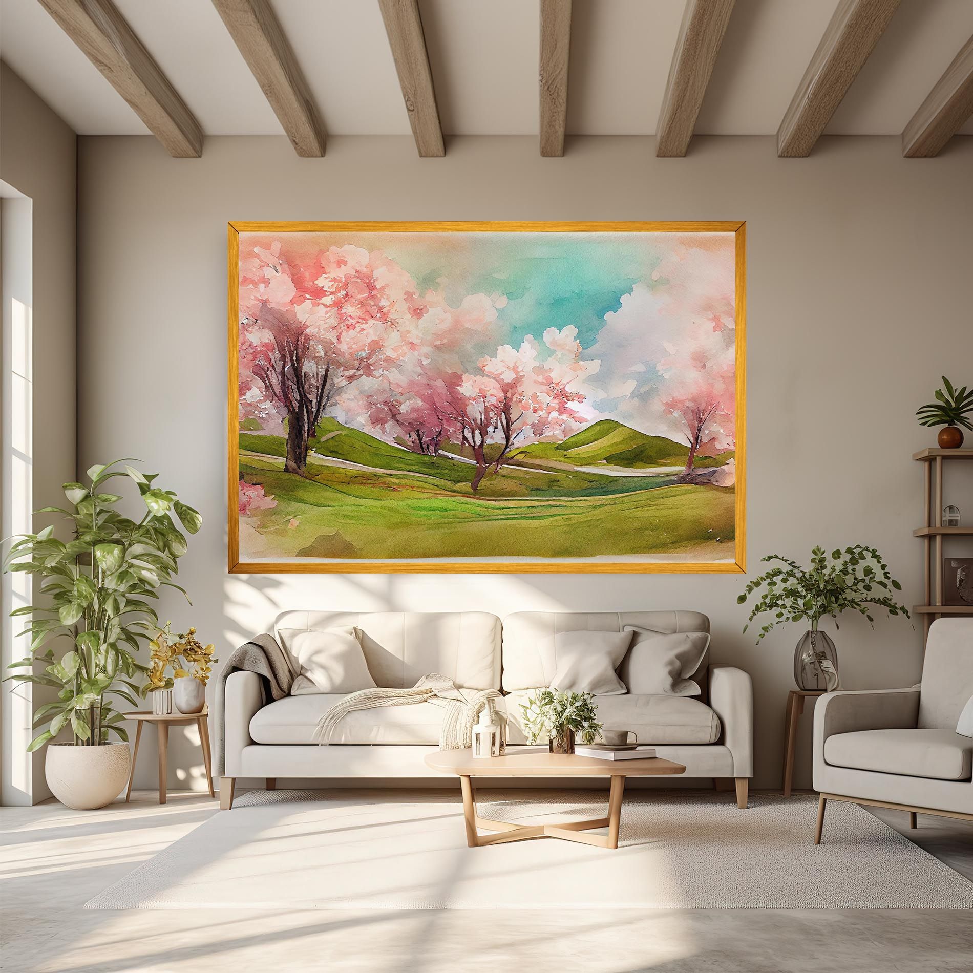 Spring Trees Painting mockup 6